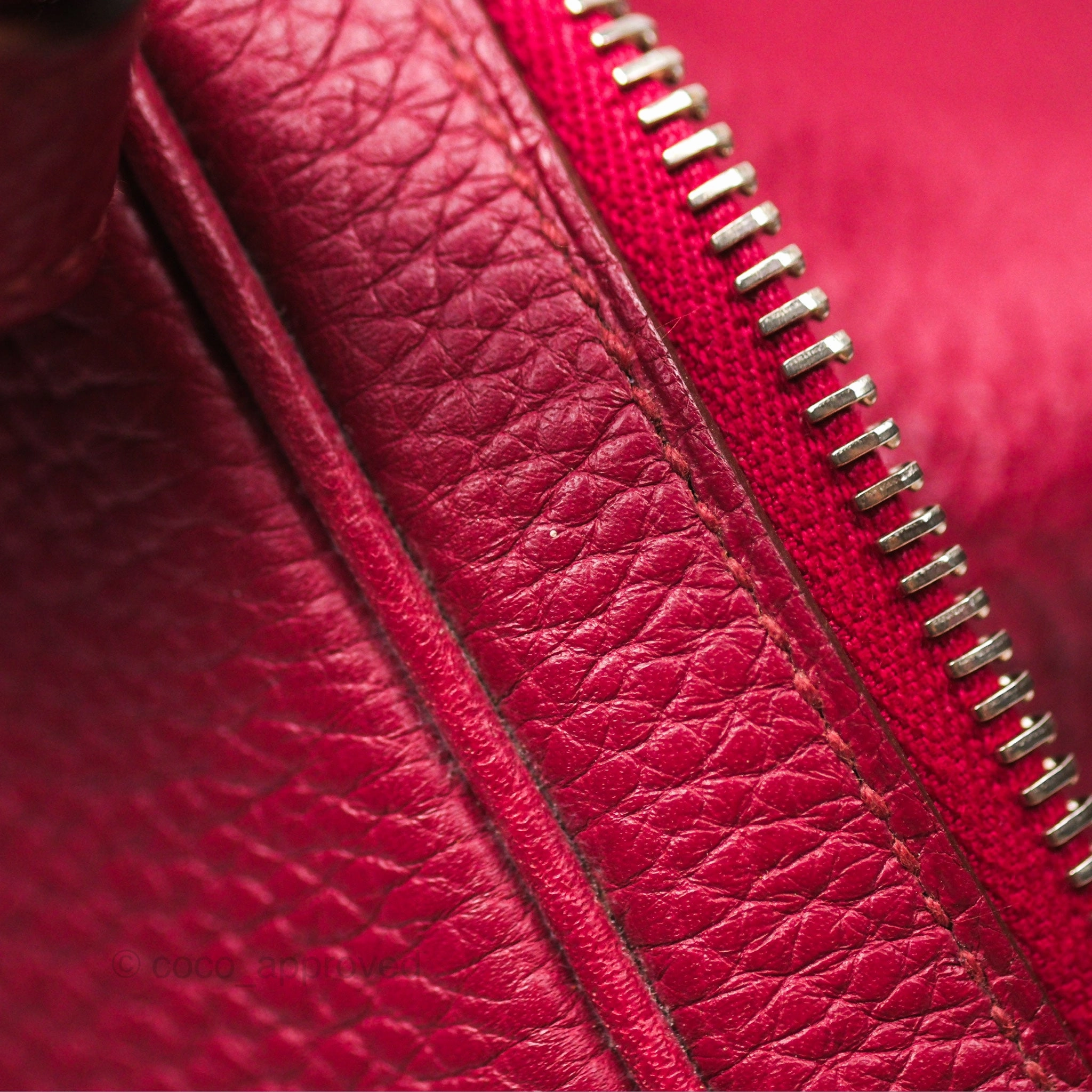 Herms Lindy 30 Rubis Clemence Palladium Hardware