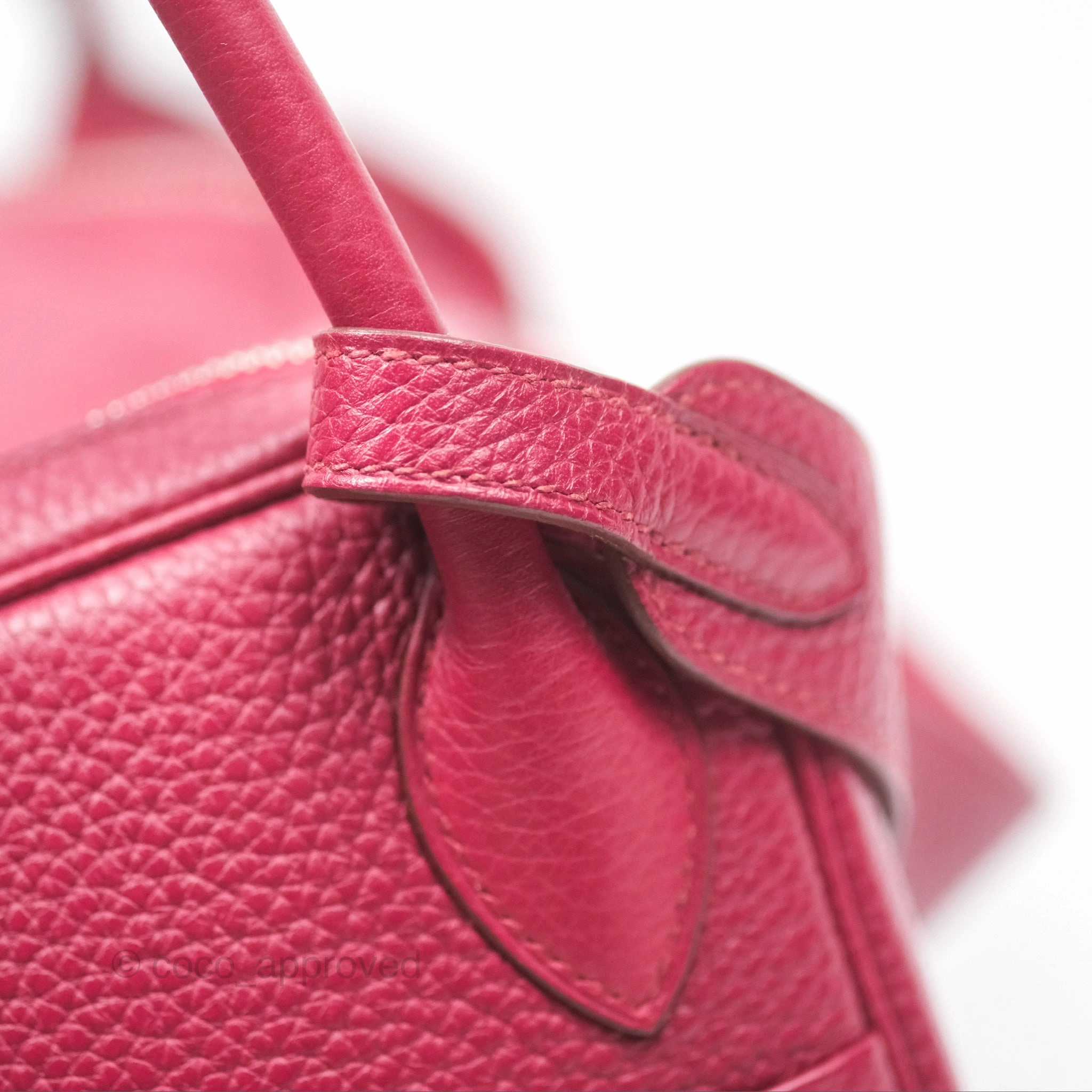 Herms Lindy 30 Rubis Clemence Palladium Hardware