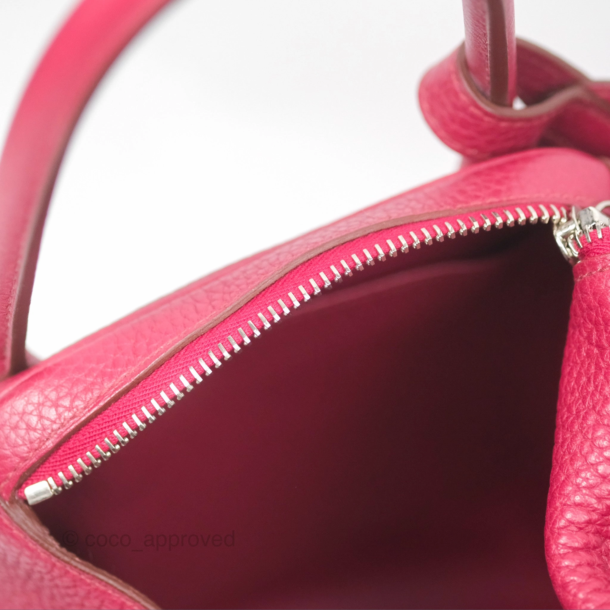 Herms Lindy 30 Rubis Clemence Palladium Hardware