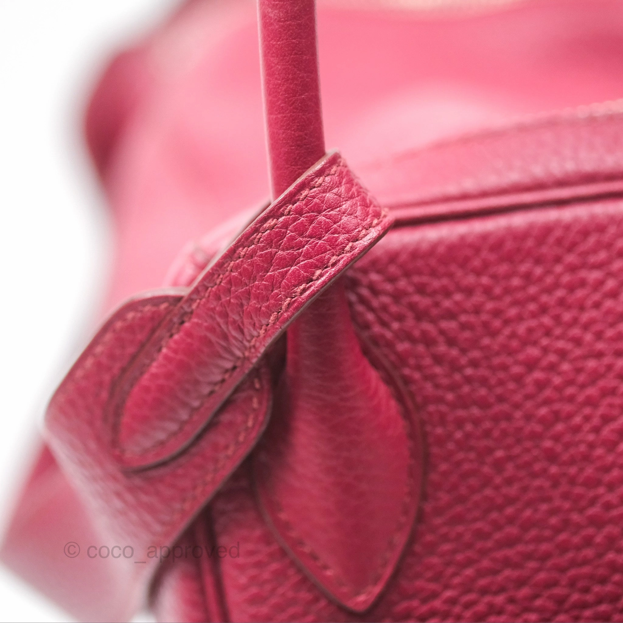 Herms Lindy 30 Rubis Clemence Palladium Hardware