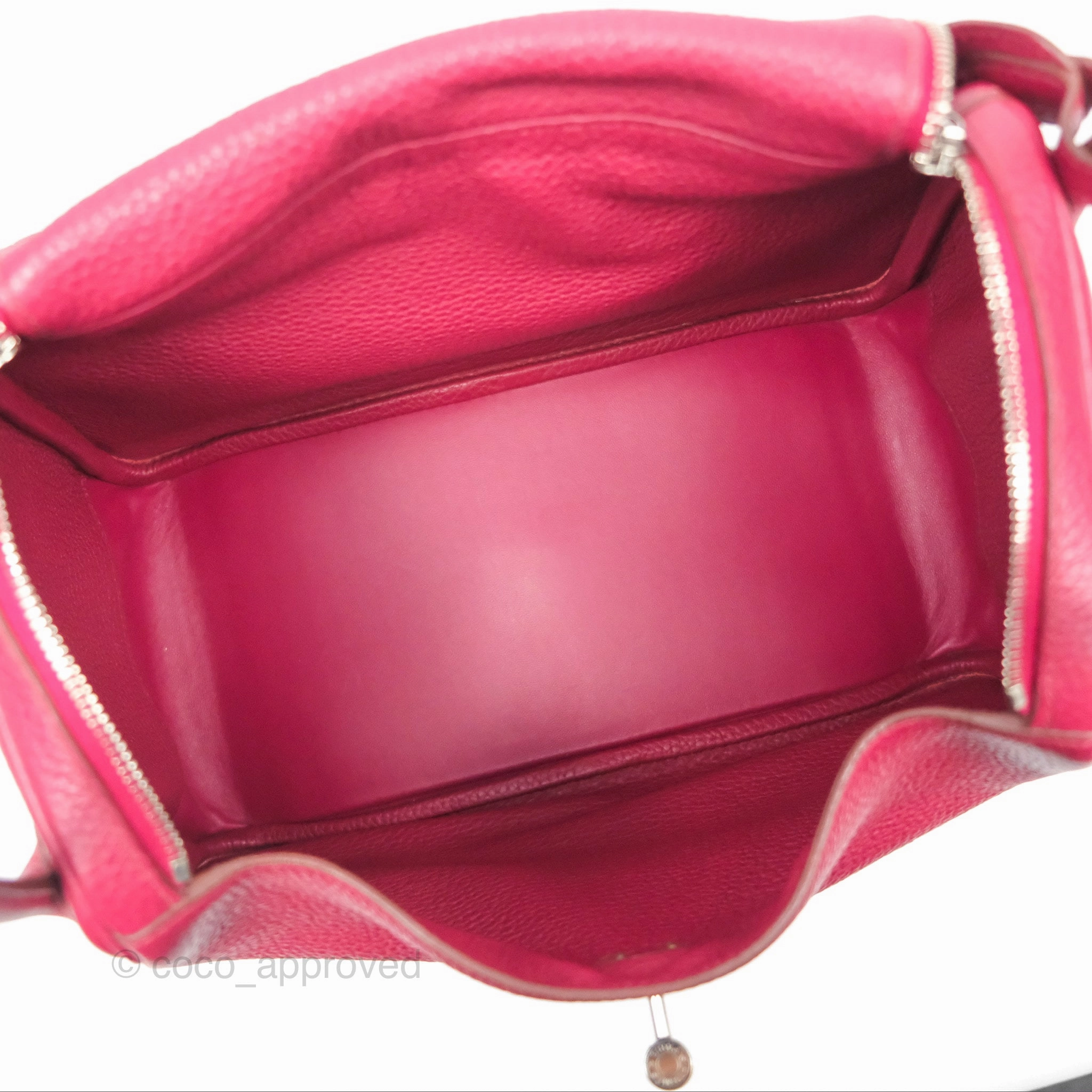 Herms Lindy 30 Rubis Clemence Palladium Hardware