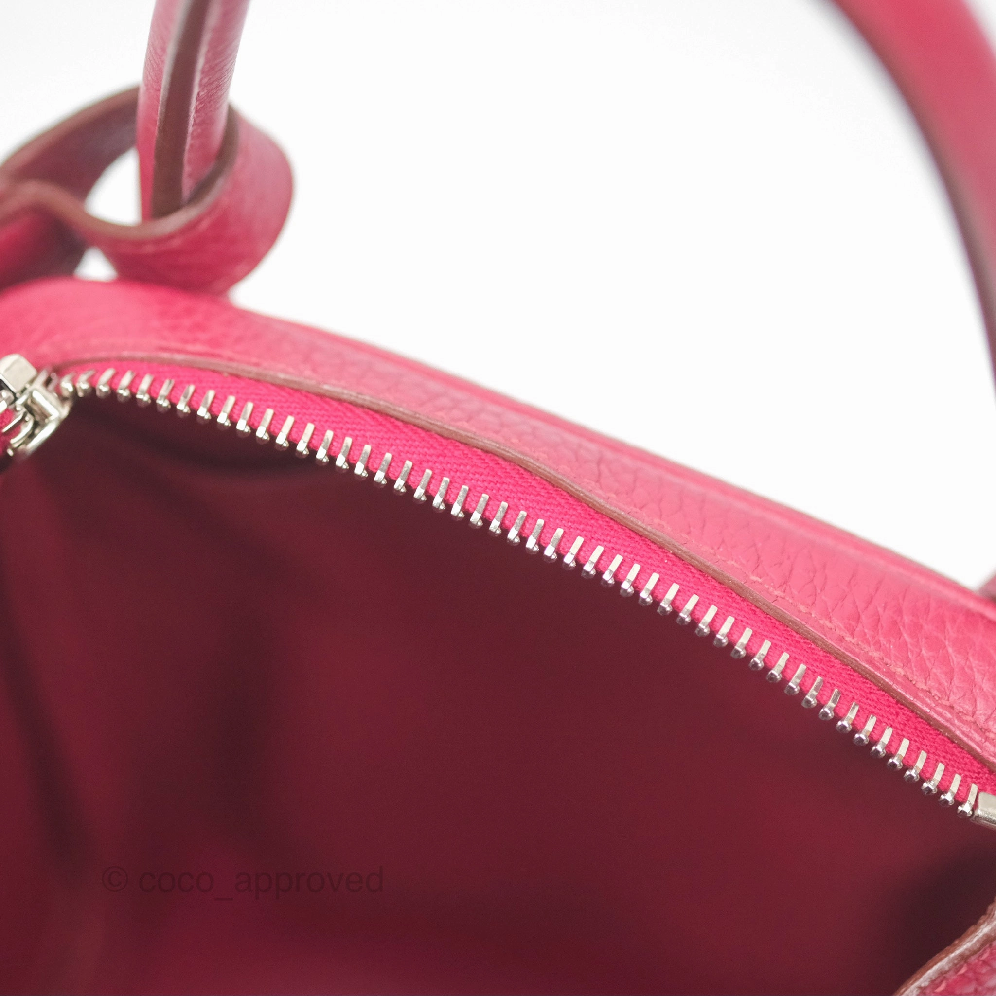 Herms Lindy 30 Rubis Clemence Palladium Hardware