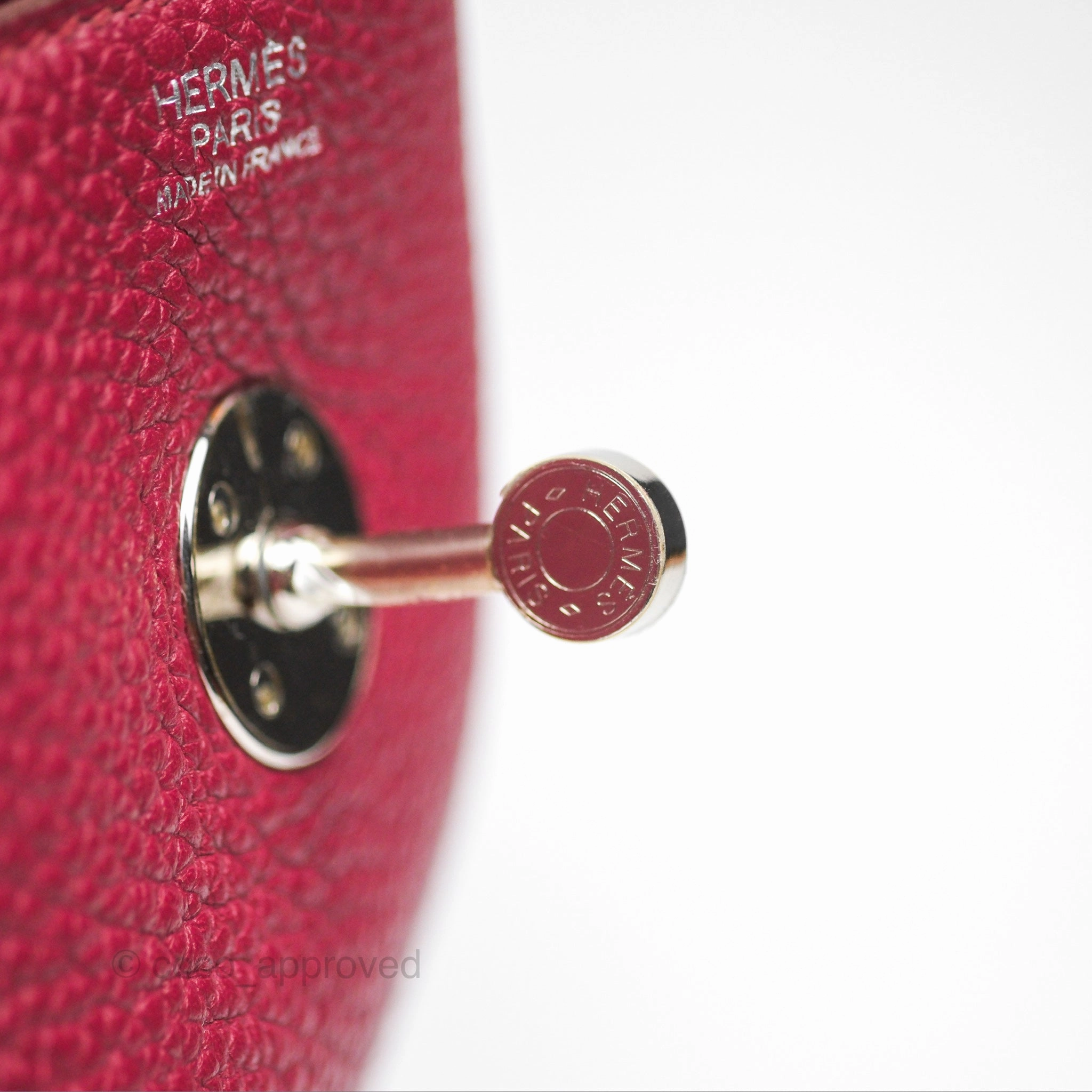Herms Lindy 30 Rubis Clemence Palladium Hardware
