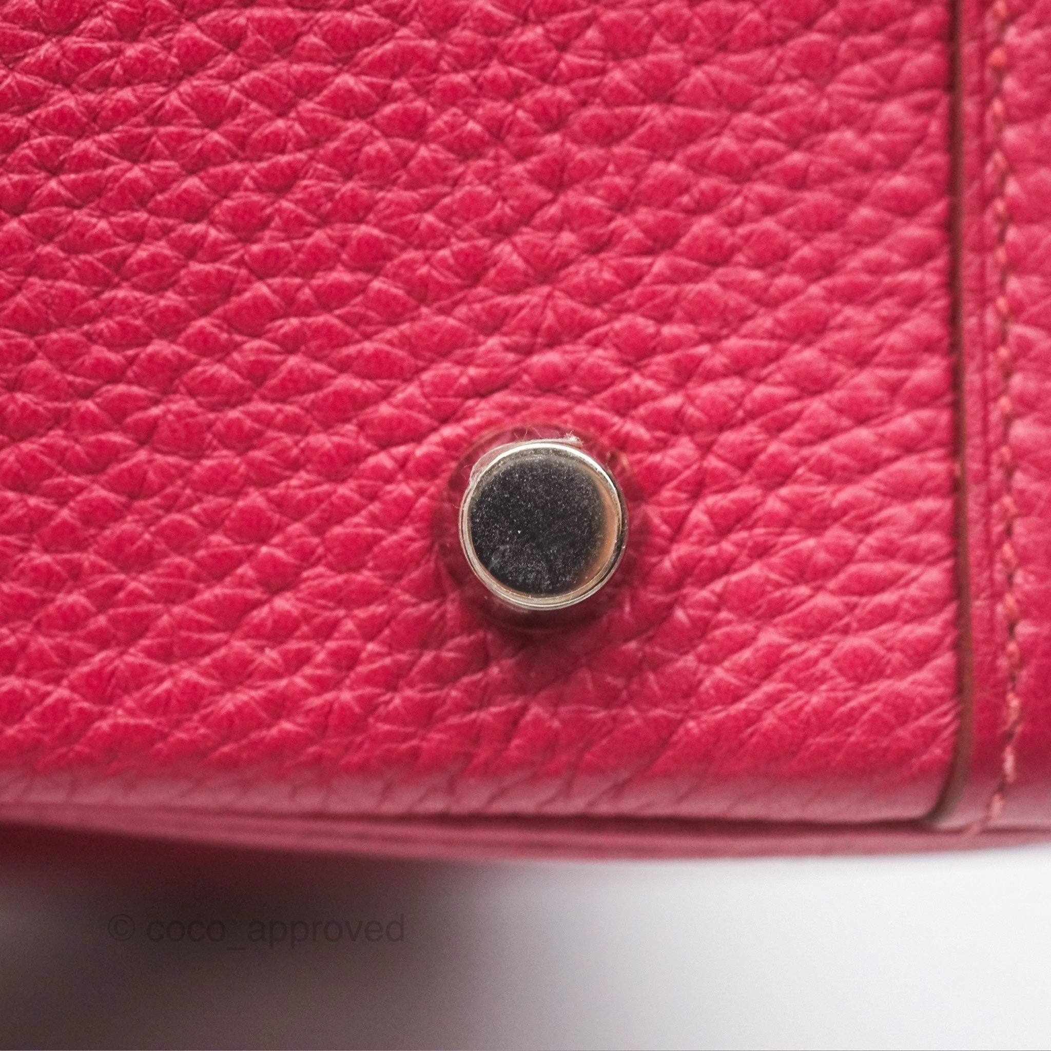 Herms Lindy 30 Rubis Clemence Palladium Hardware