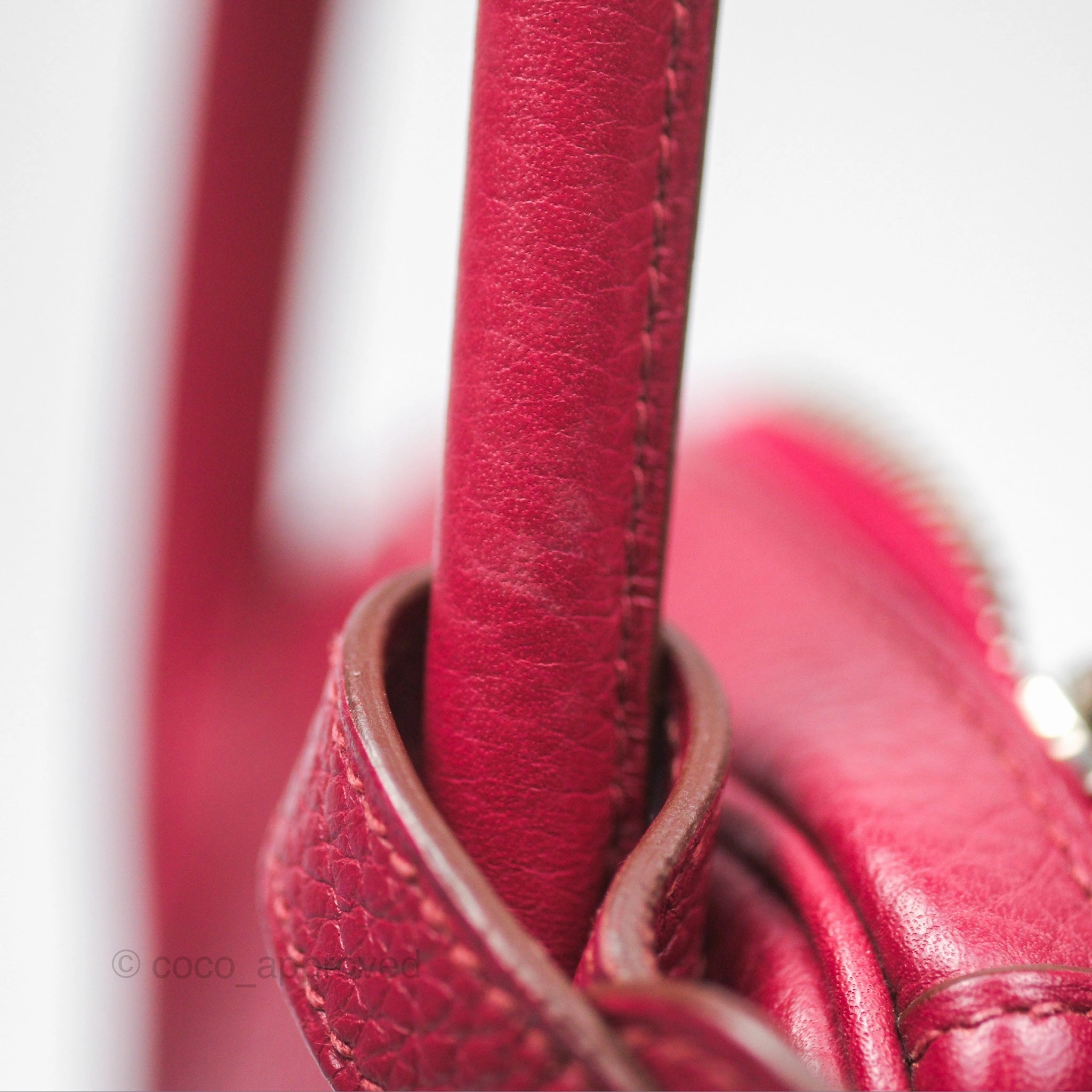 Herms Lindy 30 Rubis Clemence Palladium Hardware