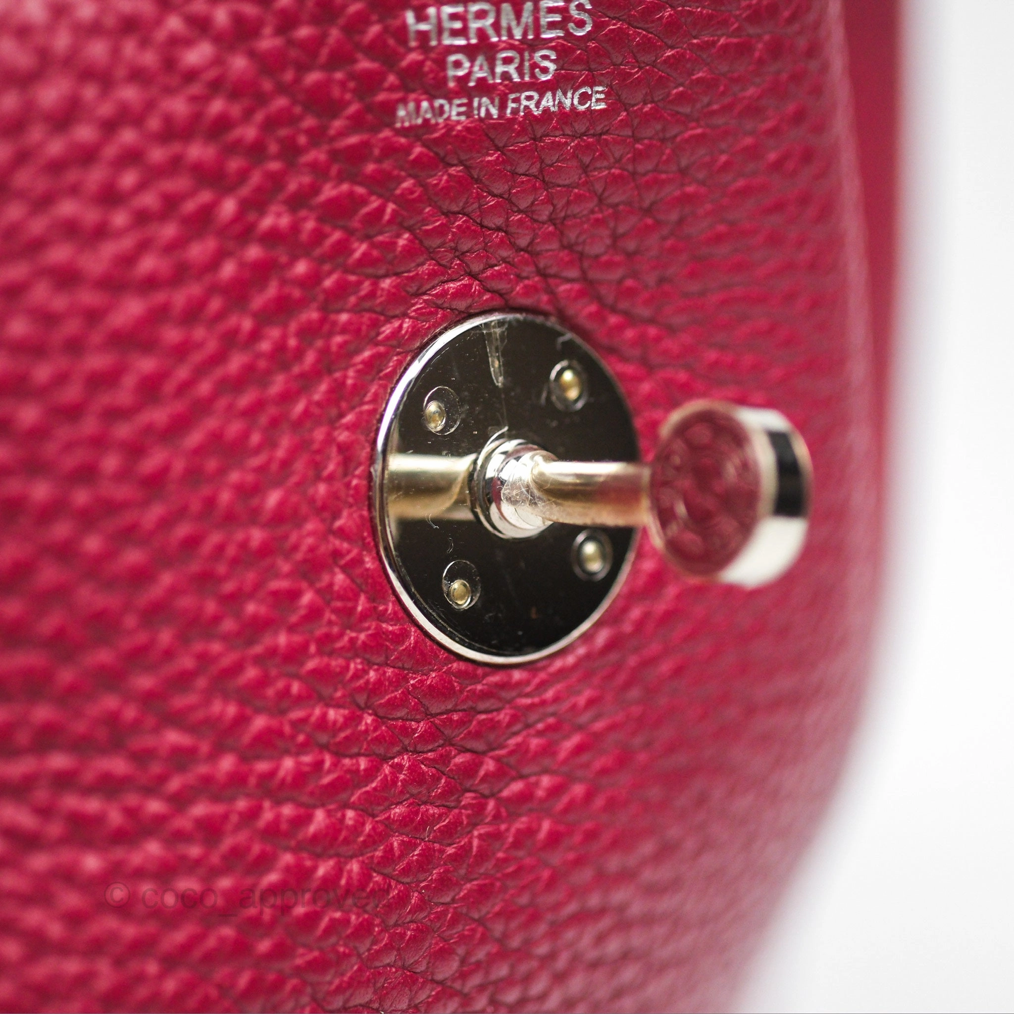 Herms Lindy 30 Rubis Clemence Palladium Hardware