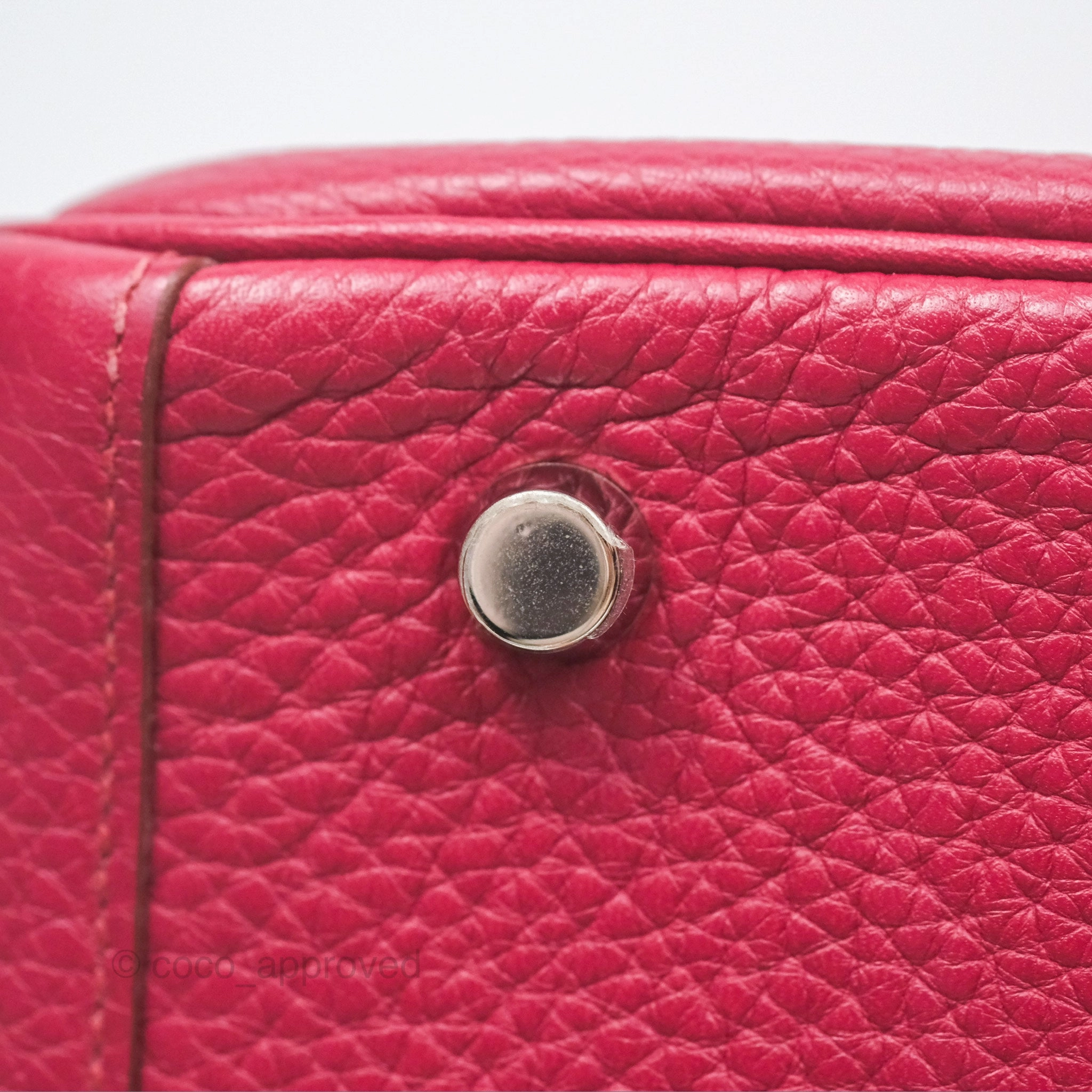 Herms Lindy 30 Rubis Clemence Palladium Hardware