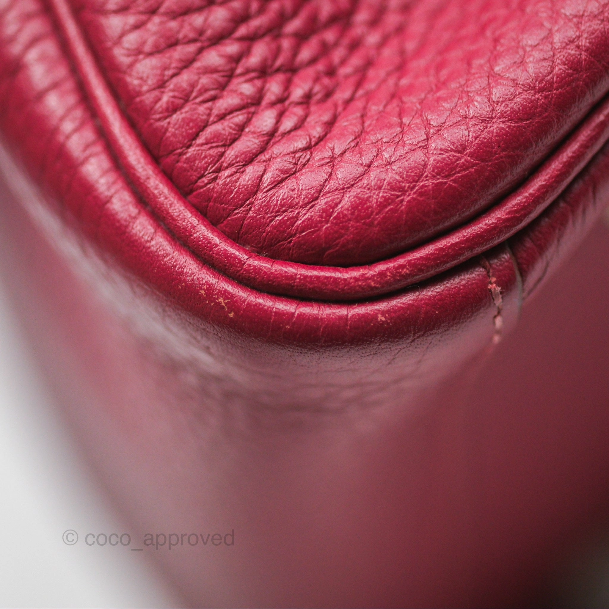 Herms Lindy 30 Rubis Clemence Palladium Hardware