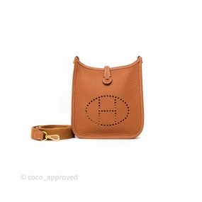 Herms Mini Evelyne 16 Amazone Gold 37 Clemence Gold Hardware