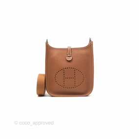 Herms Mini Evelyne 16 Amazone Gold Clemence Palladium Hardware
