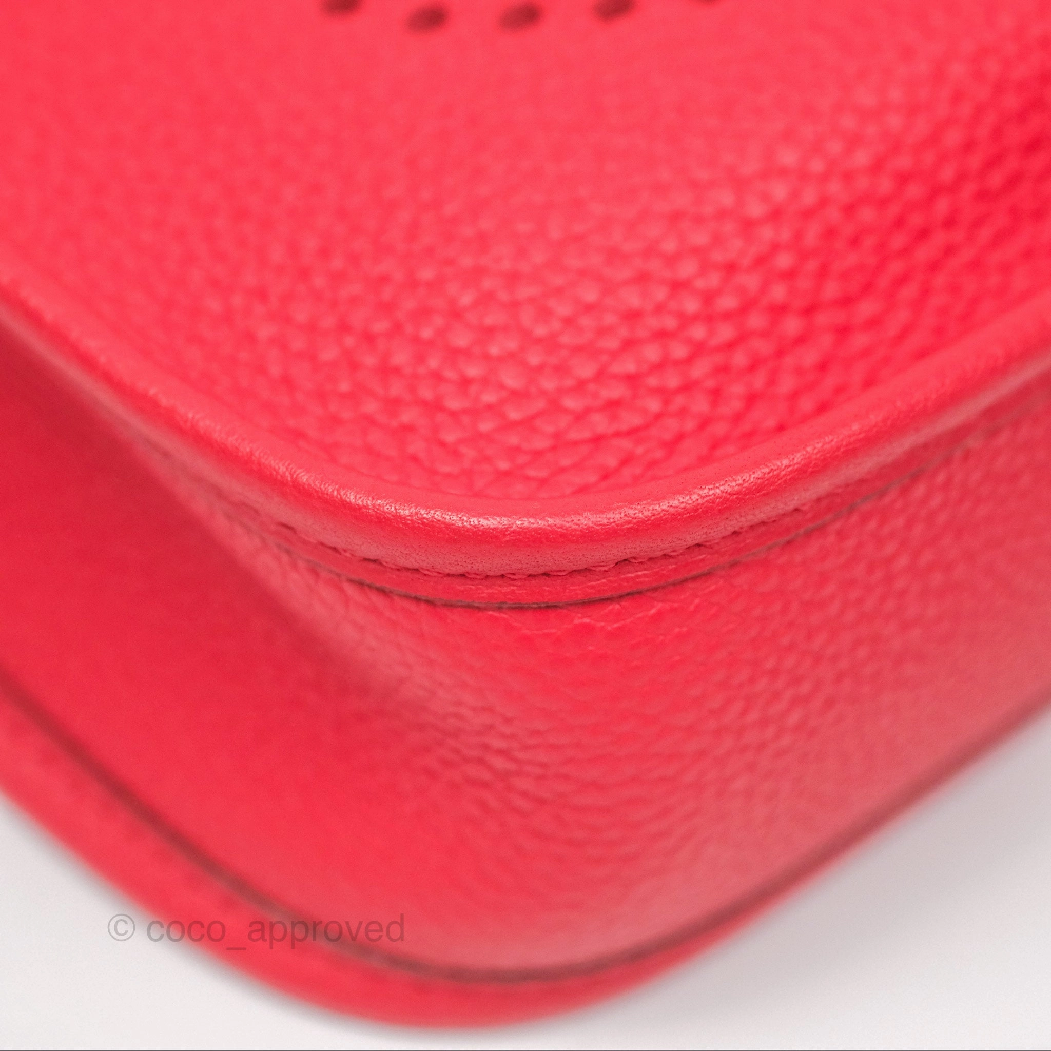 Herms Mini Evelyne 16 Amazone Rouge de Coeur TM Palladium Hardware