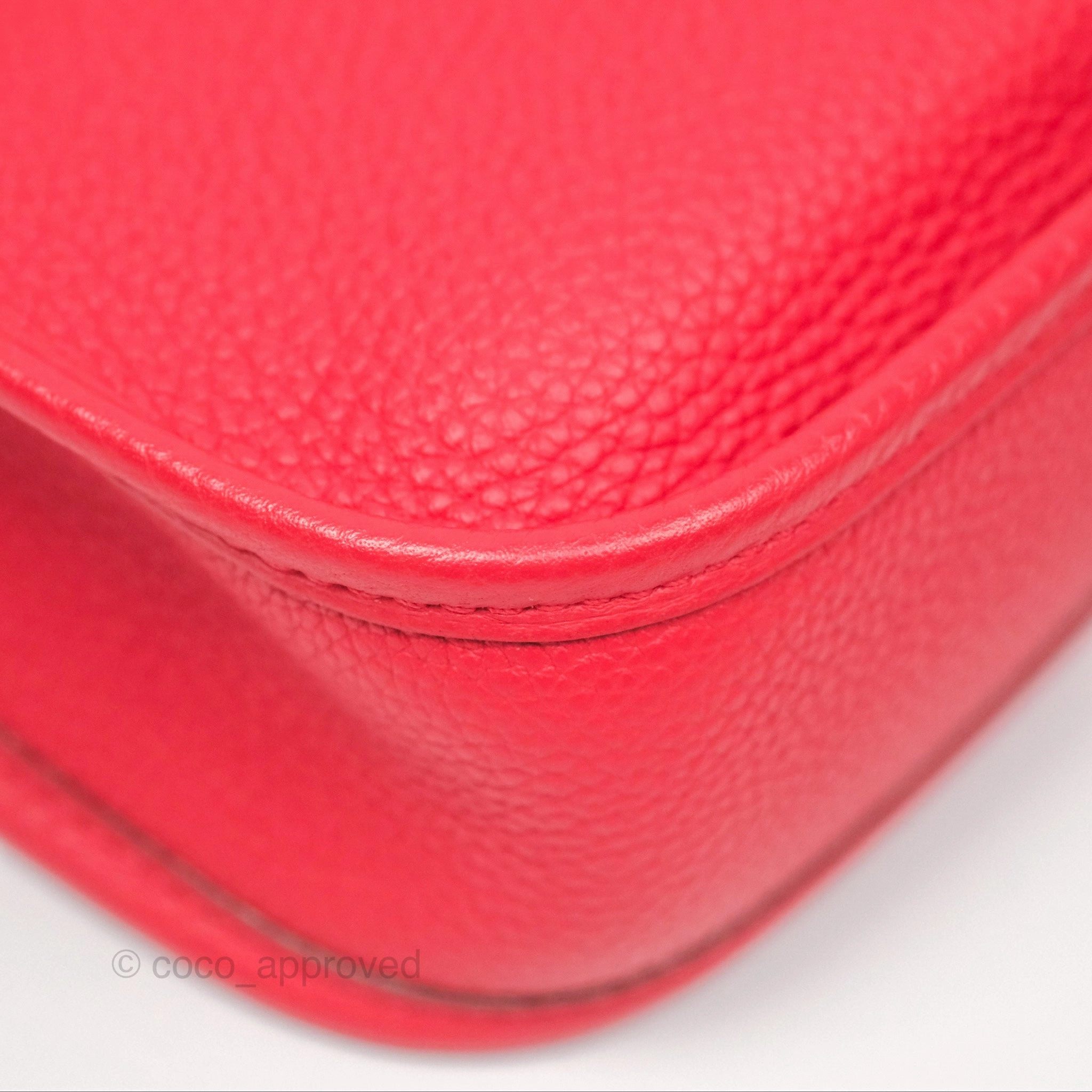 Herms Mini Evelyne 16 Amazone Rouge de Coeur TM Palladium Hardware