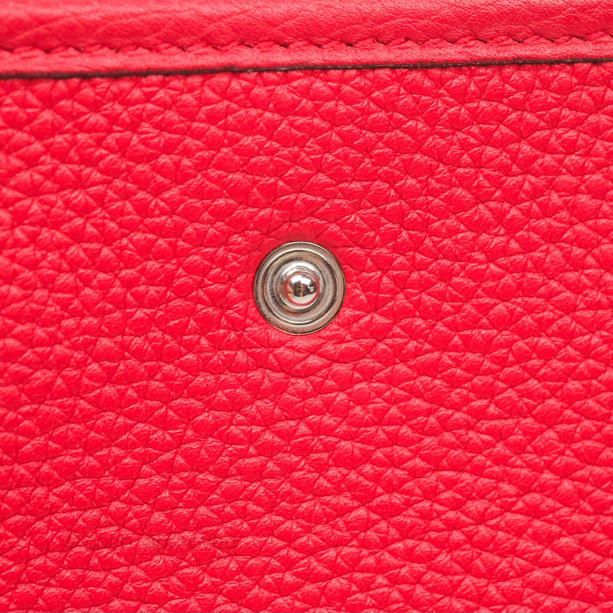 Herms Mini Evelyne 16 Amazone Rouge de Coeur TM Palladium Hardware