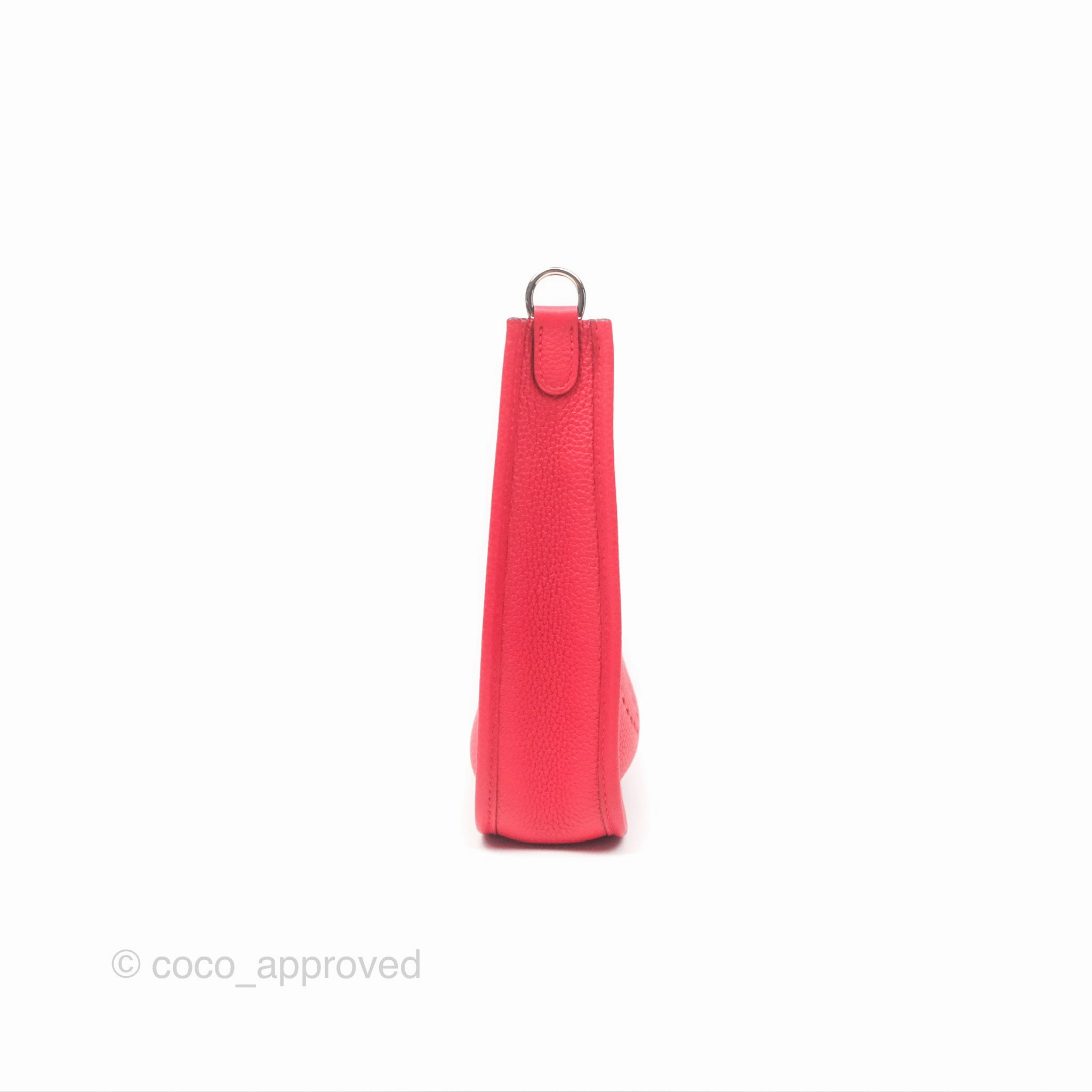 Herms Mini Evelyne 16 Amazone Rouge de Coeur TM Palladium Hardware