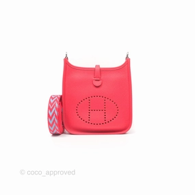 Herms Mini Evelyne 16 Amazone Rouge de Coeur TM Palladium Hardware