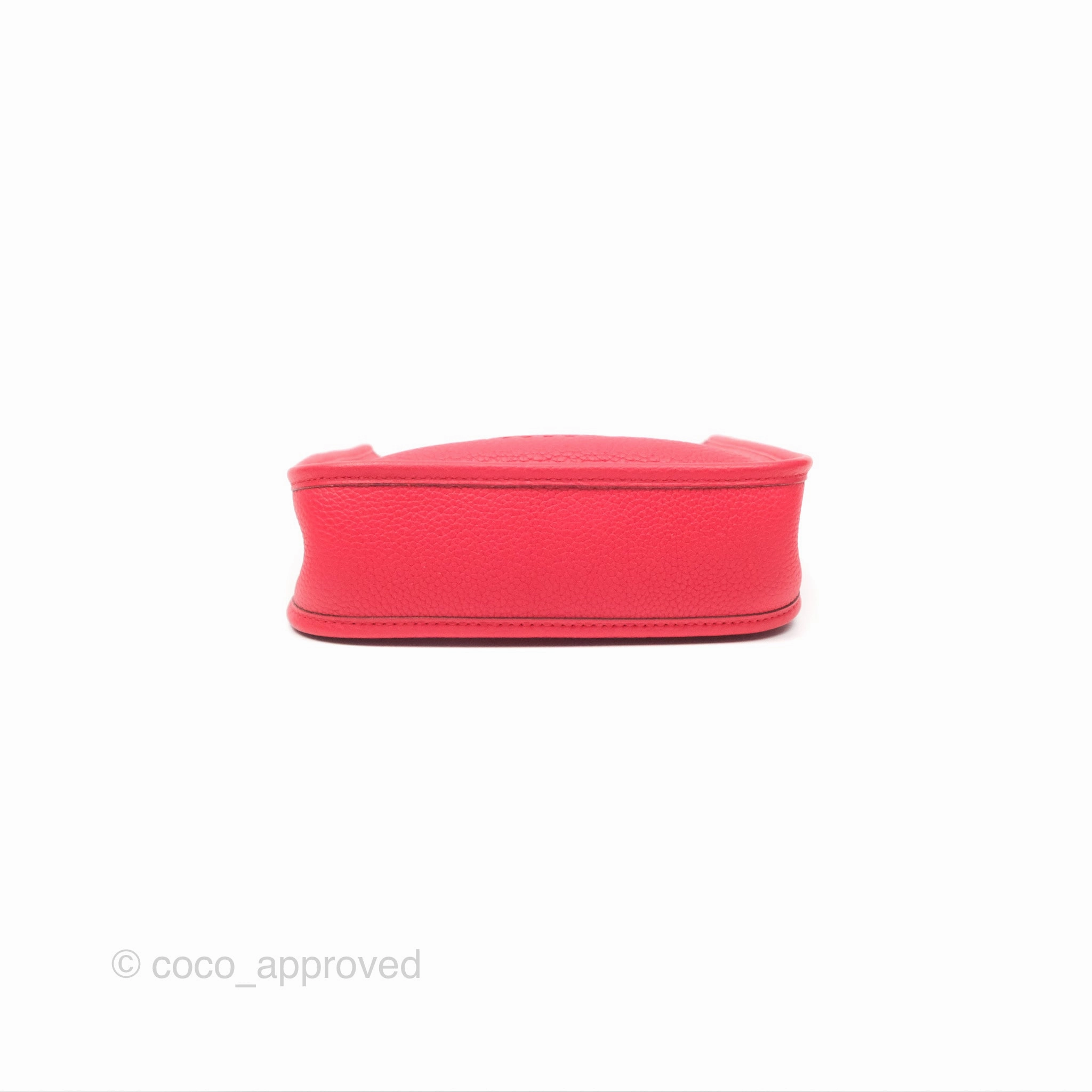 Herms Mini Evelyne 16 Amazone Rouge de Coeur TM Palladium Hardware