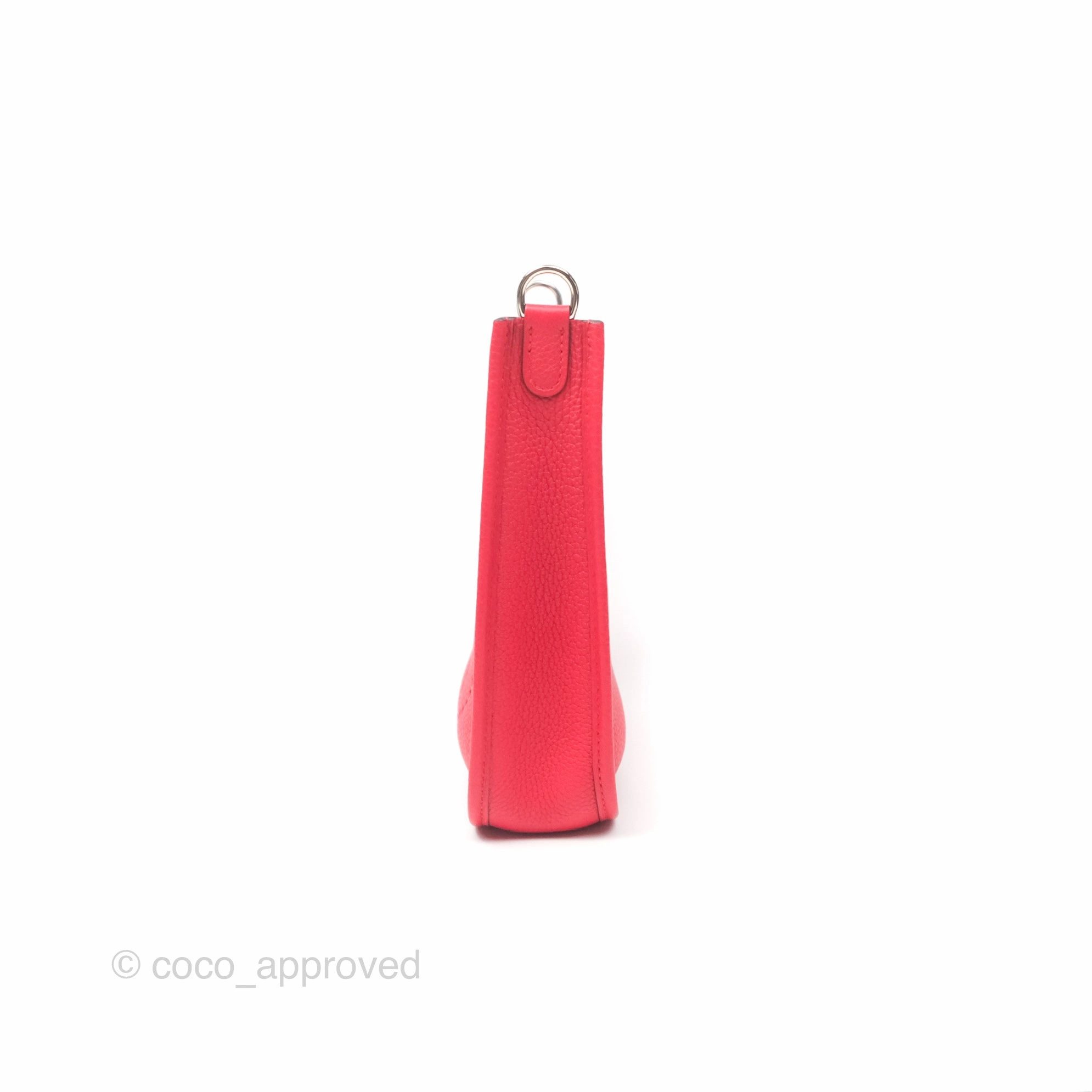 Herms Mini Evelyne 16 Amazone Rouge de Coeur TM Palladium Hardware