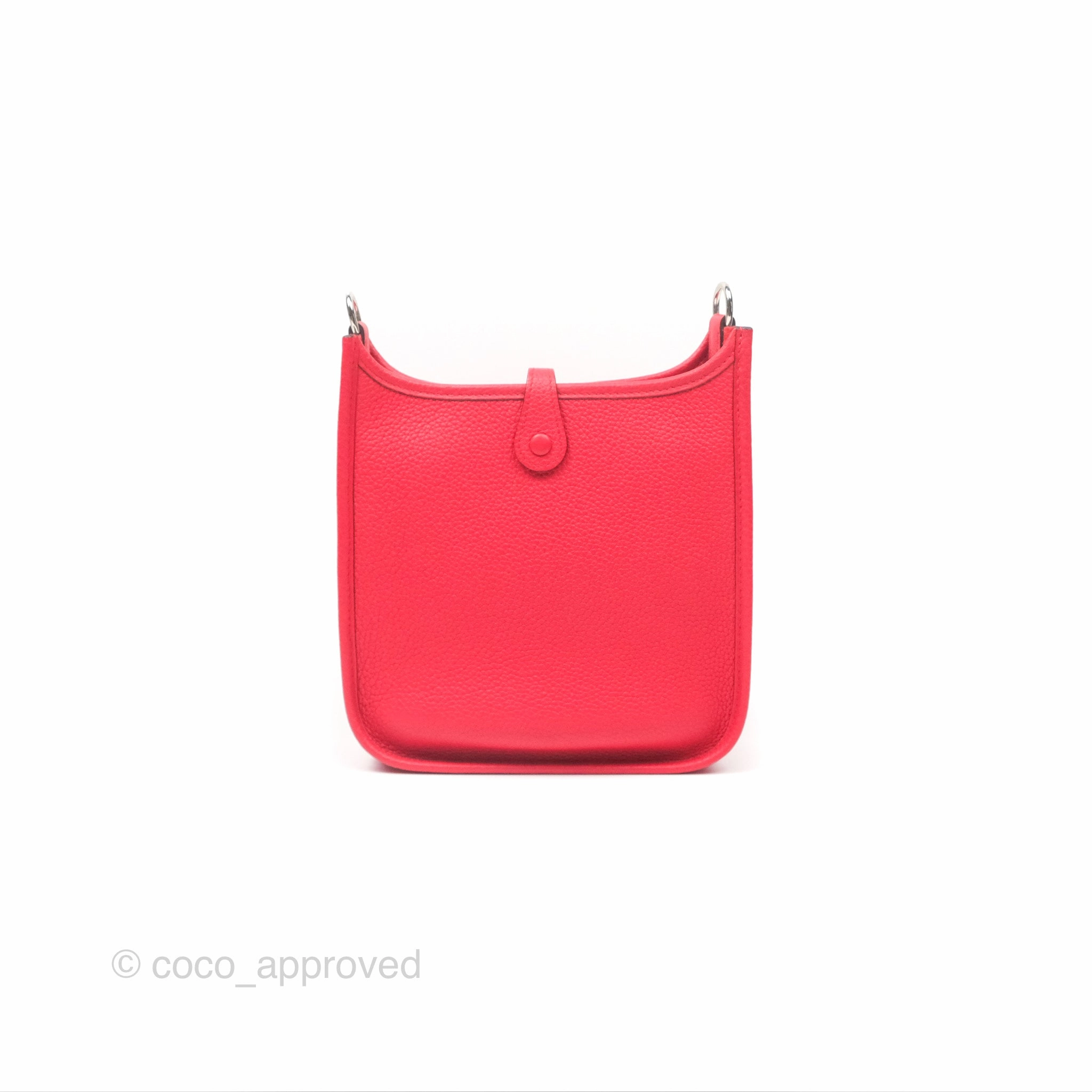 Herms Mini Evelyne 16 Amazone Rouge de Coeur TM Palladium Hardware