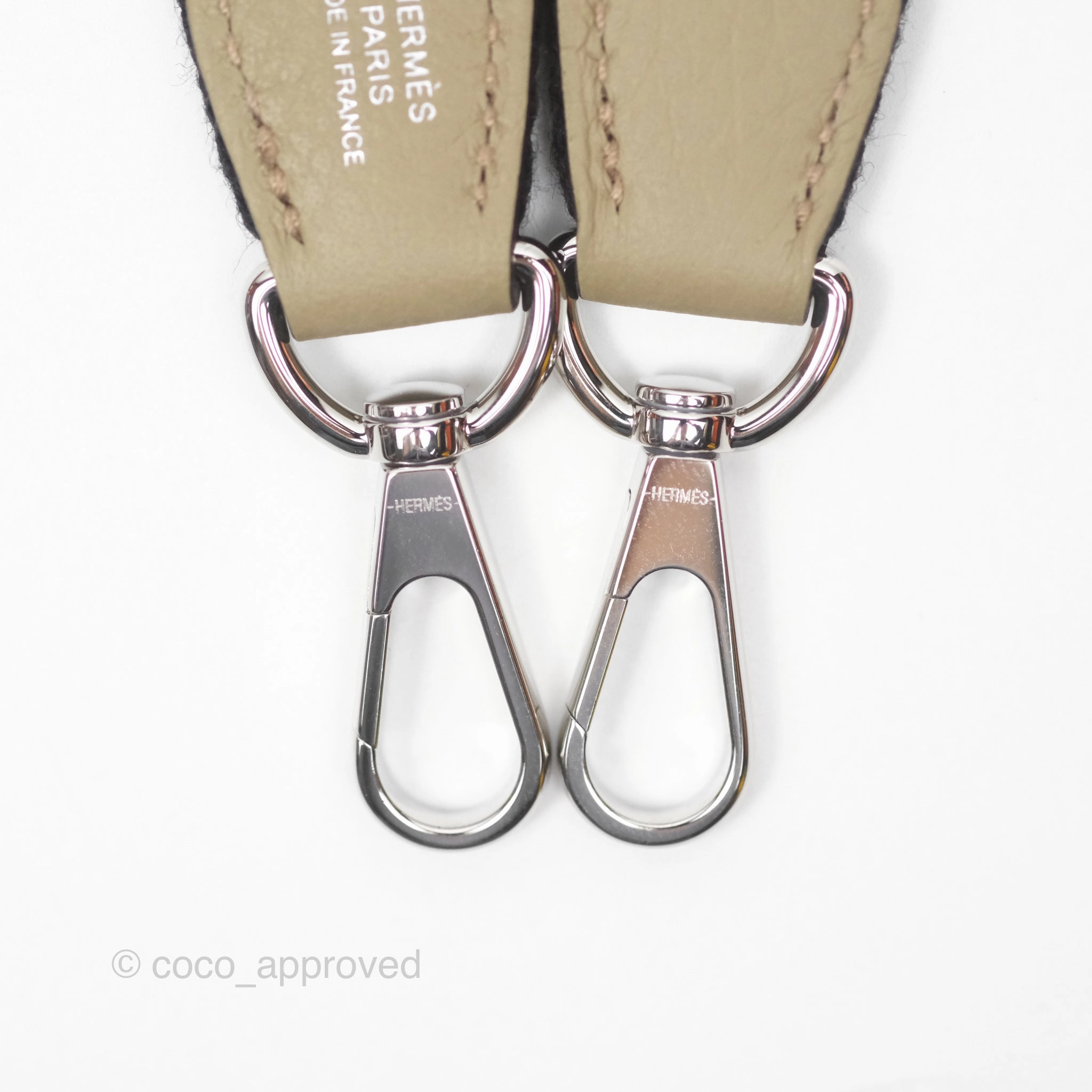 Herms Mini Evelyne 16 Beige Marfa 8Q Clemence Palladium Hardware
