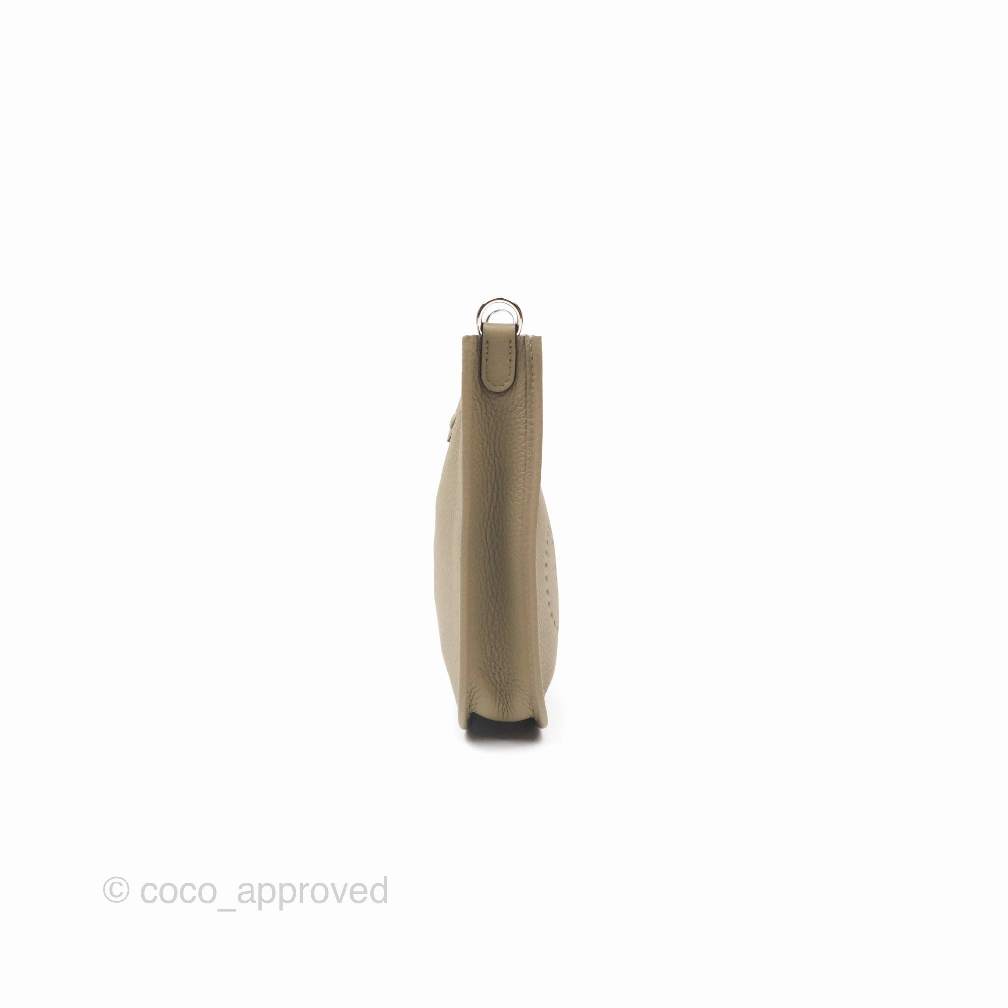 Herms Mini Evelyne 16 Beige Marfa 8Q Clemence Palladium Hardware