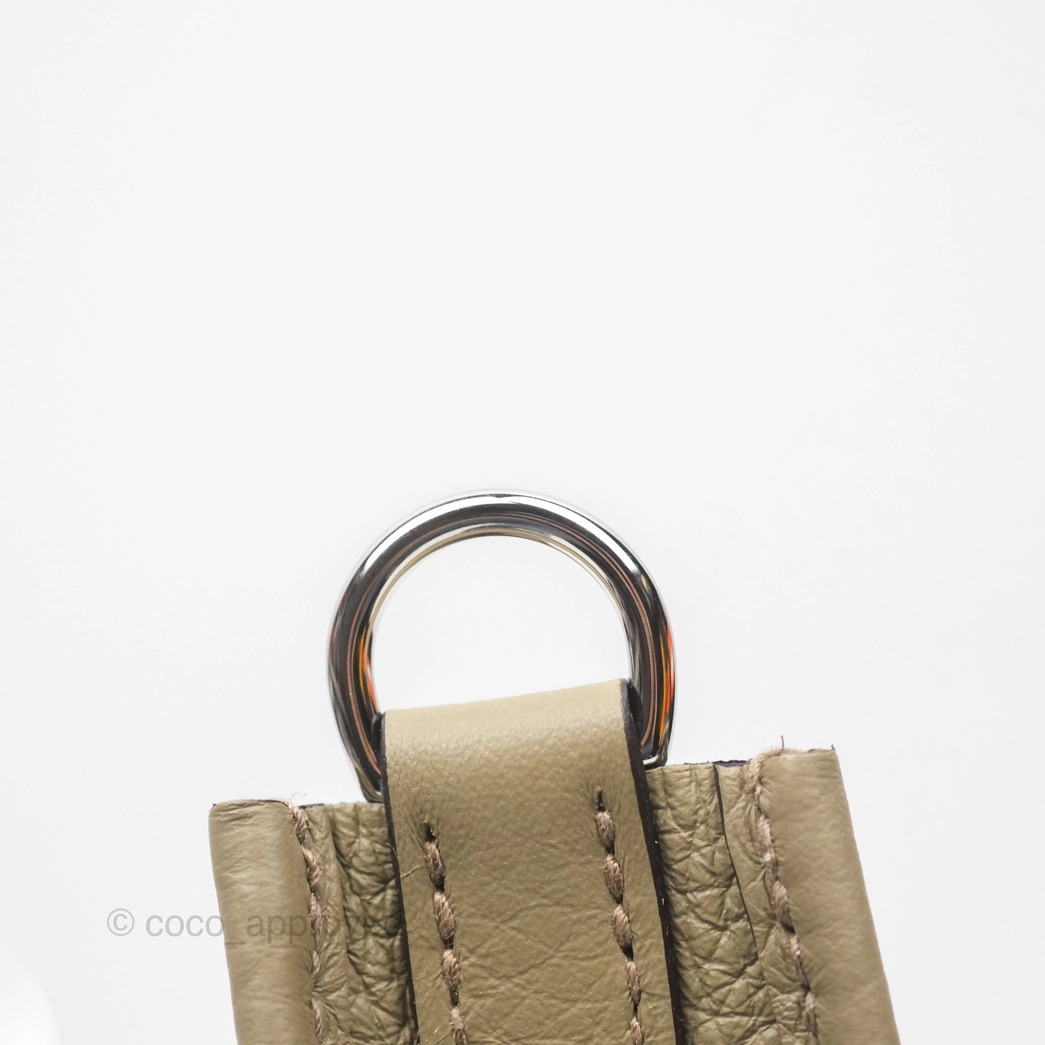 Herms Mini Evelyne 16 Beige Marfa 8Q Clemence Palladium Hardware