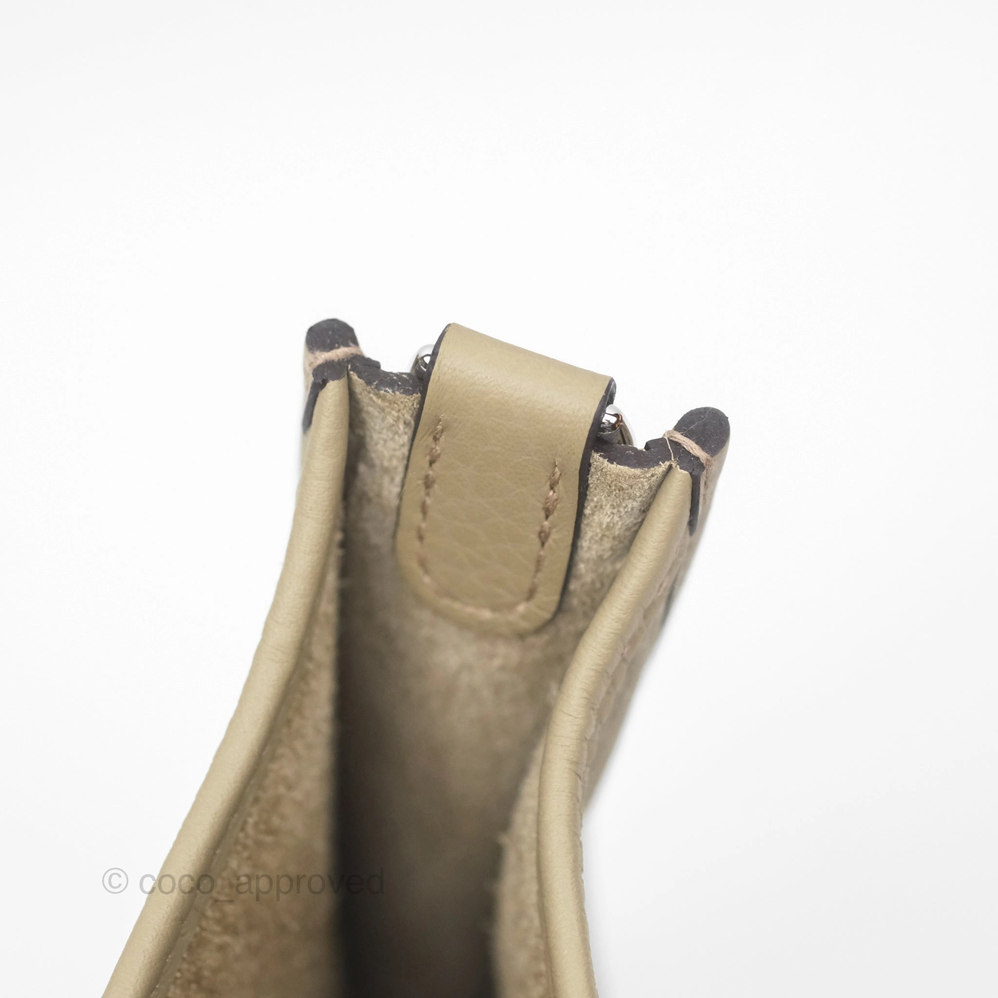 Herms Mini Evelyne 16 Beige Marfa 8Q Clemence Palladium Hardware