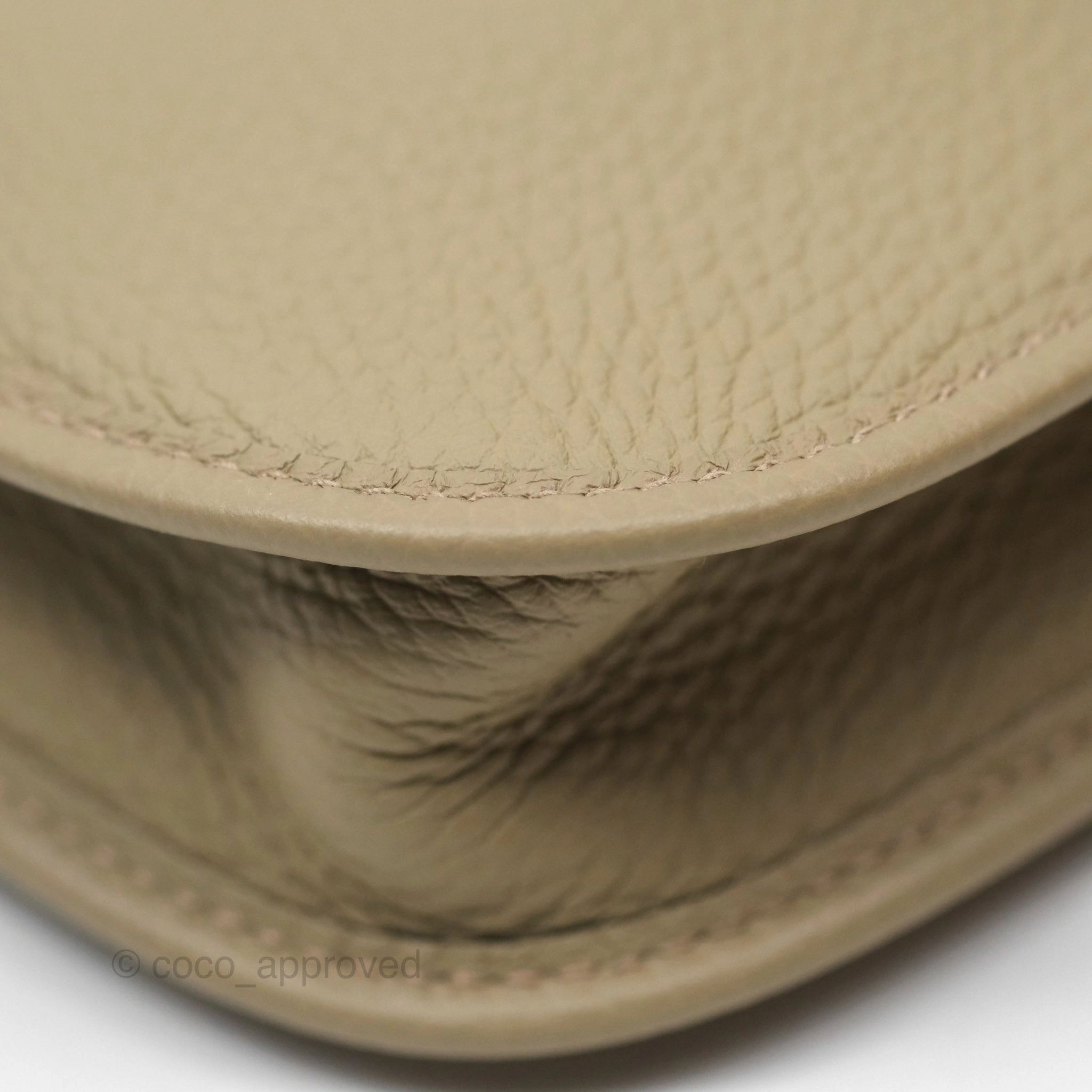 Herms Mini Evelyne 16 Beige Marfa 8Q Clemence Palladium Hardware
