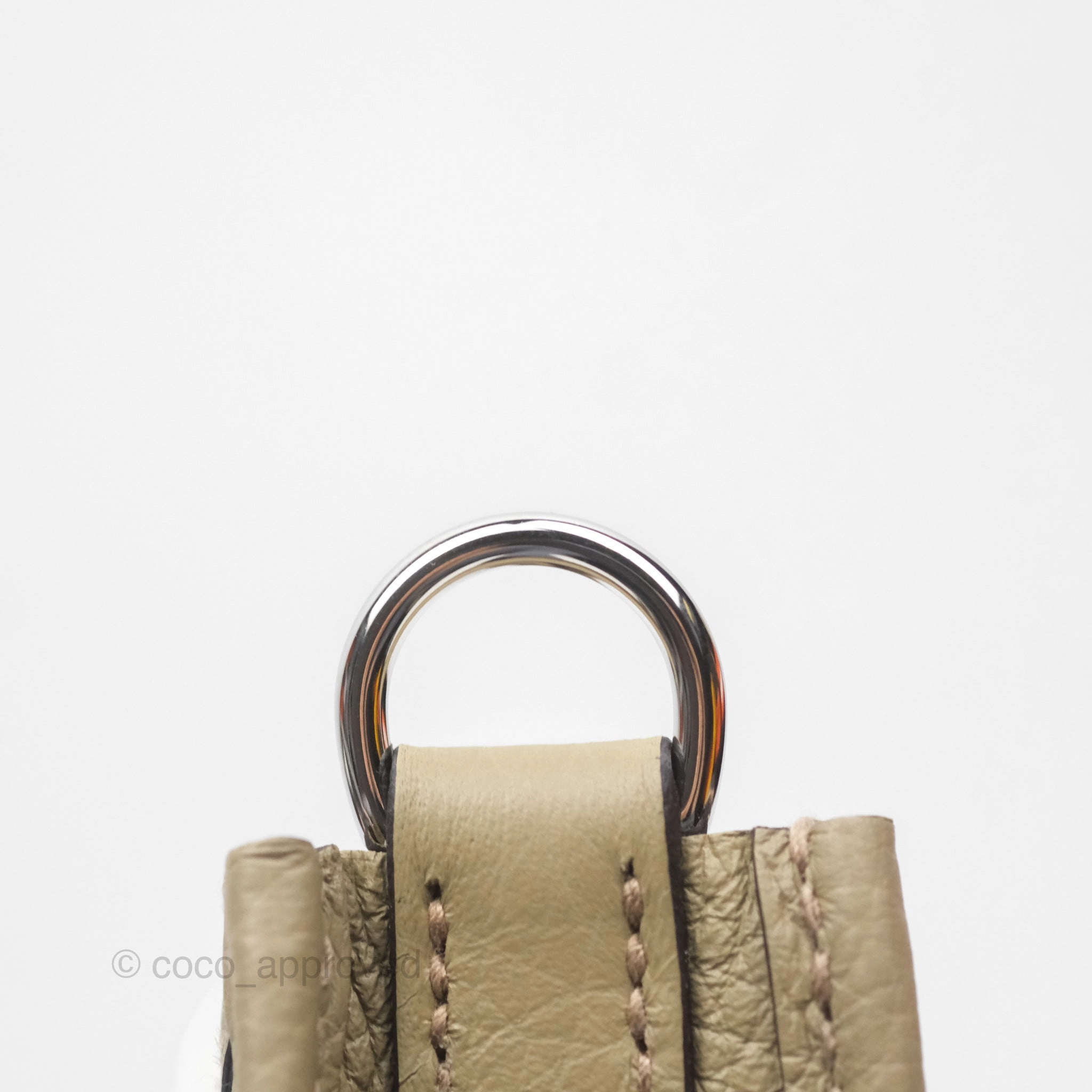 Herms Mini Evelyne 16 Beige Marfa 8Q Clemence Palladium Hardware