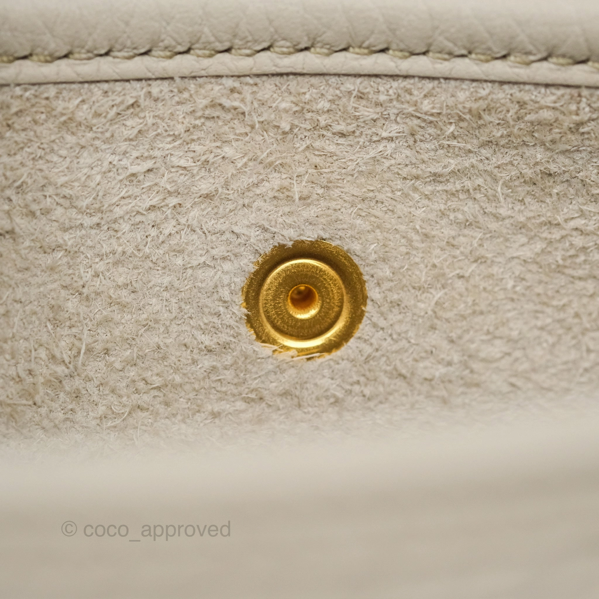 Herms Mini Evelyne 16 Beton 8L Clemence Gold Hardware