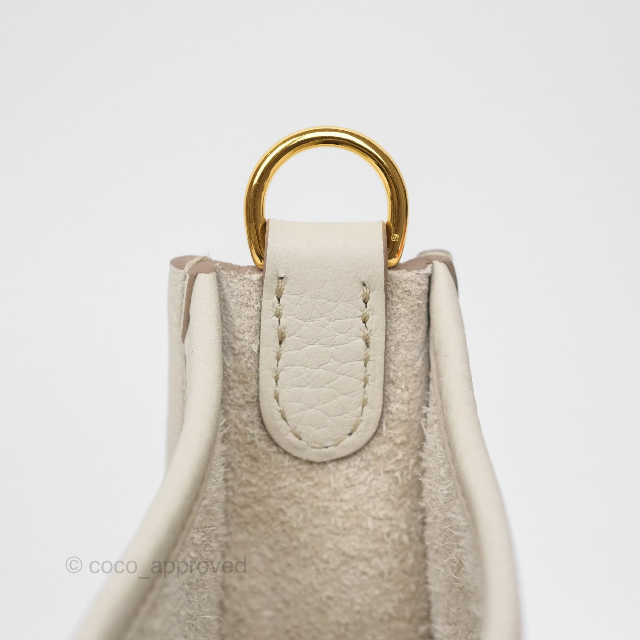 Herms Mini Evelyne 16 Beton 8L Clemence Gold Hardware