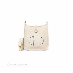 Herms Mini Evelyne 16 Beton 8L Clemence Gold Hardware