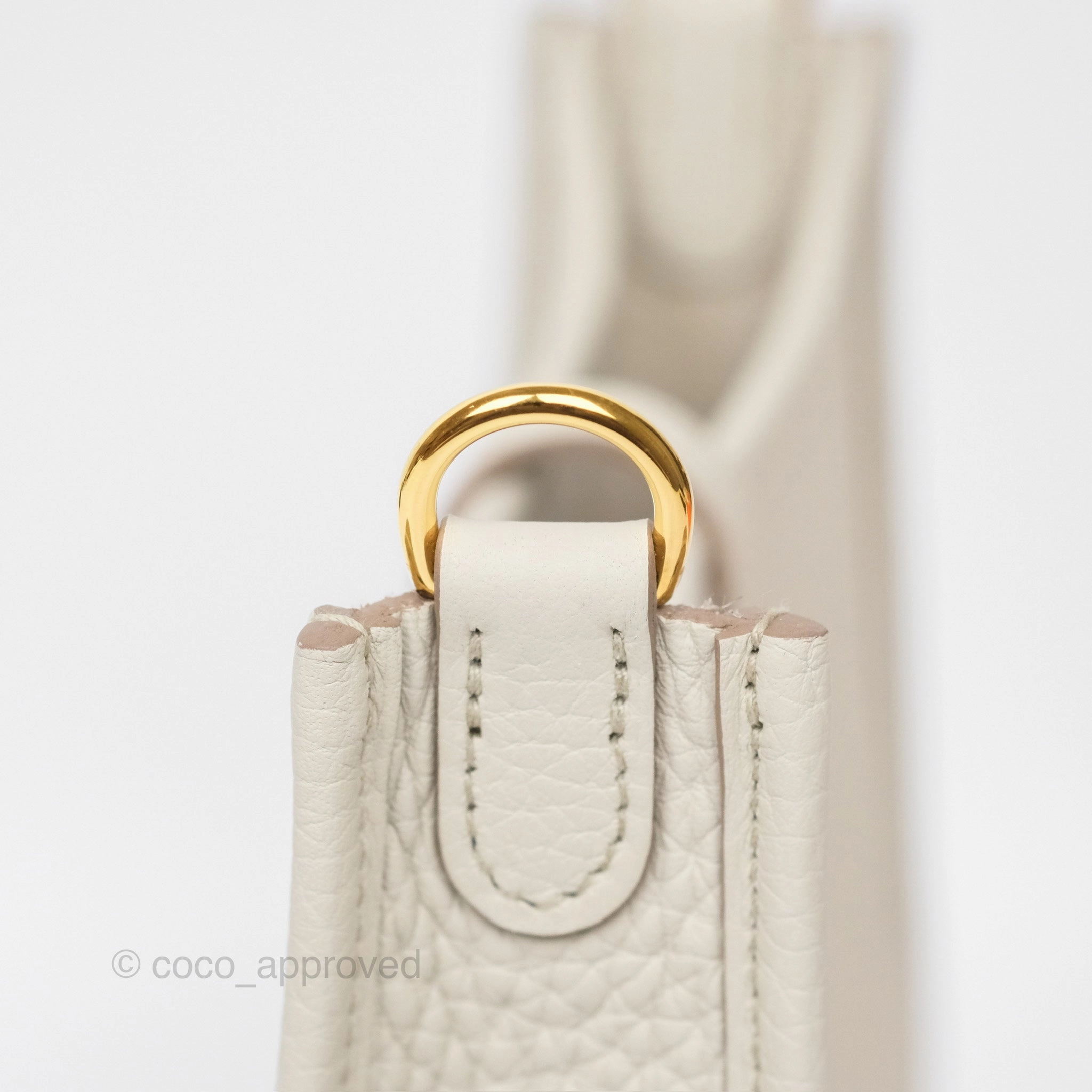 Herms Mini Evelyne 16 Beton 8L Clemence Gold Hardware