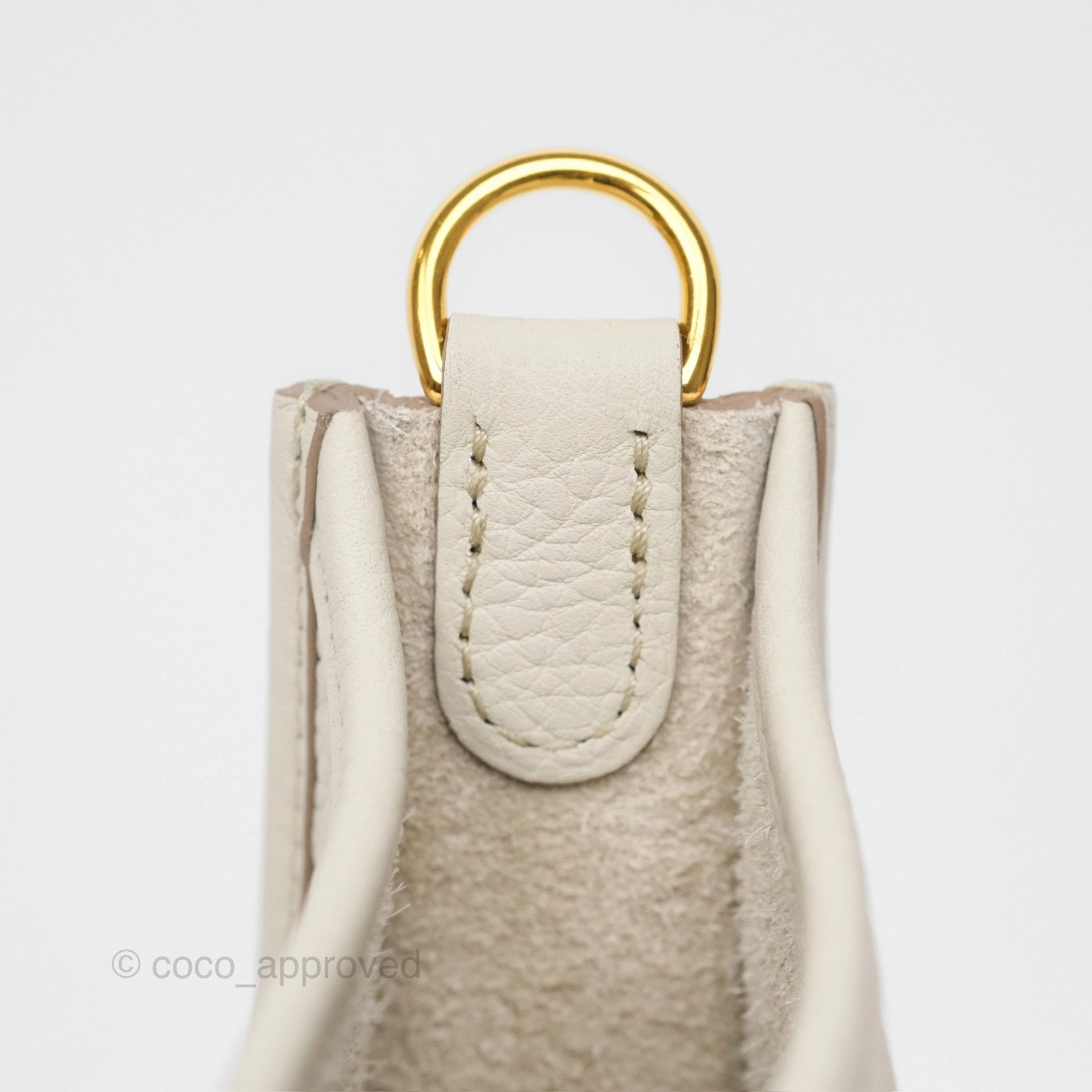 Herms Mini Evelyne 16 Beton 8L Clemence Gold Hardware