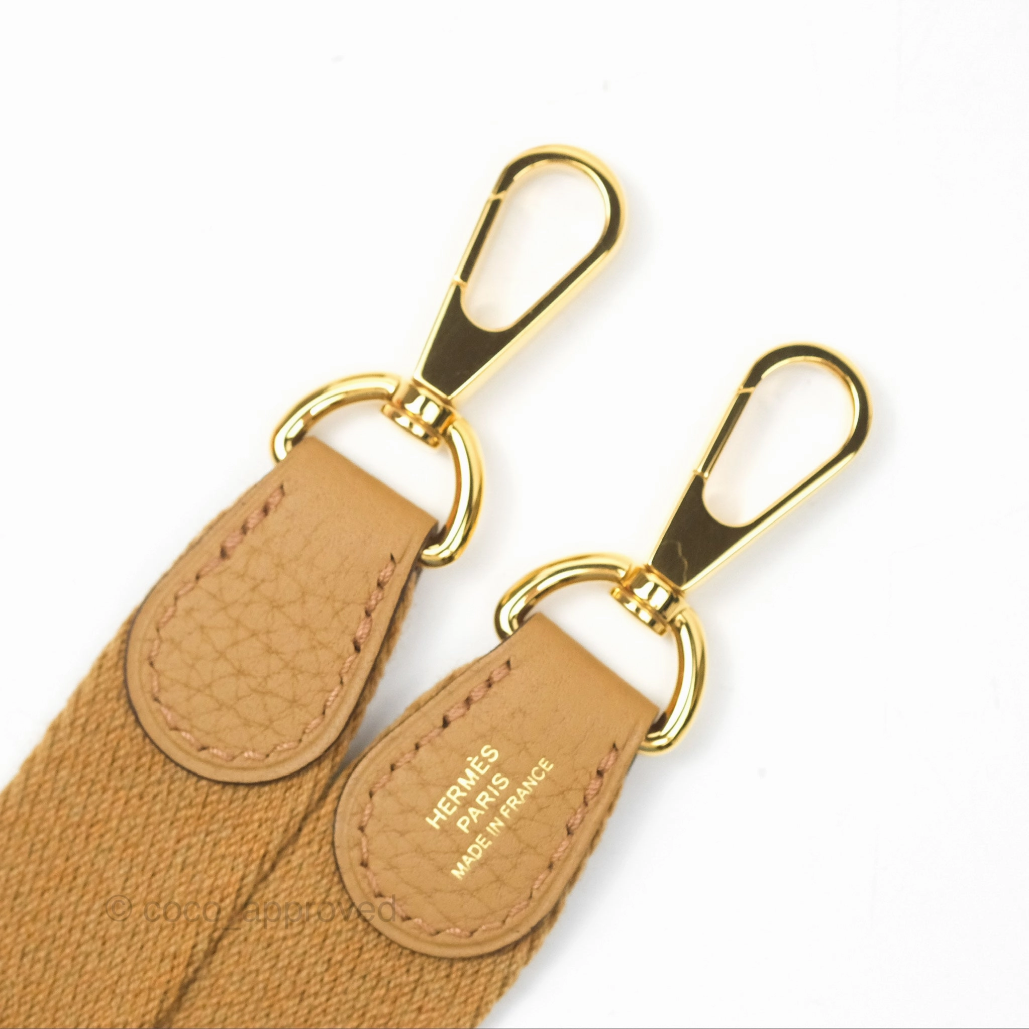 Herms Mini Evelyne 16 Biscuit 48 Camel Clemence Gold Hardware