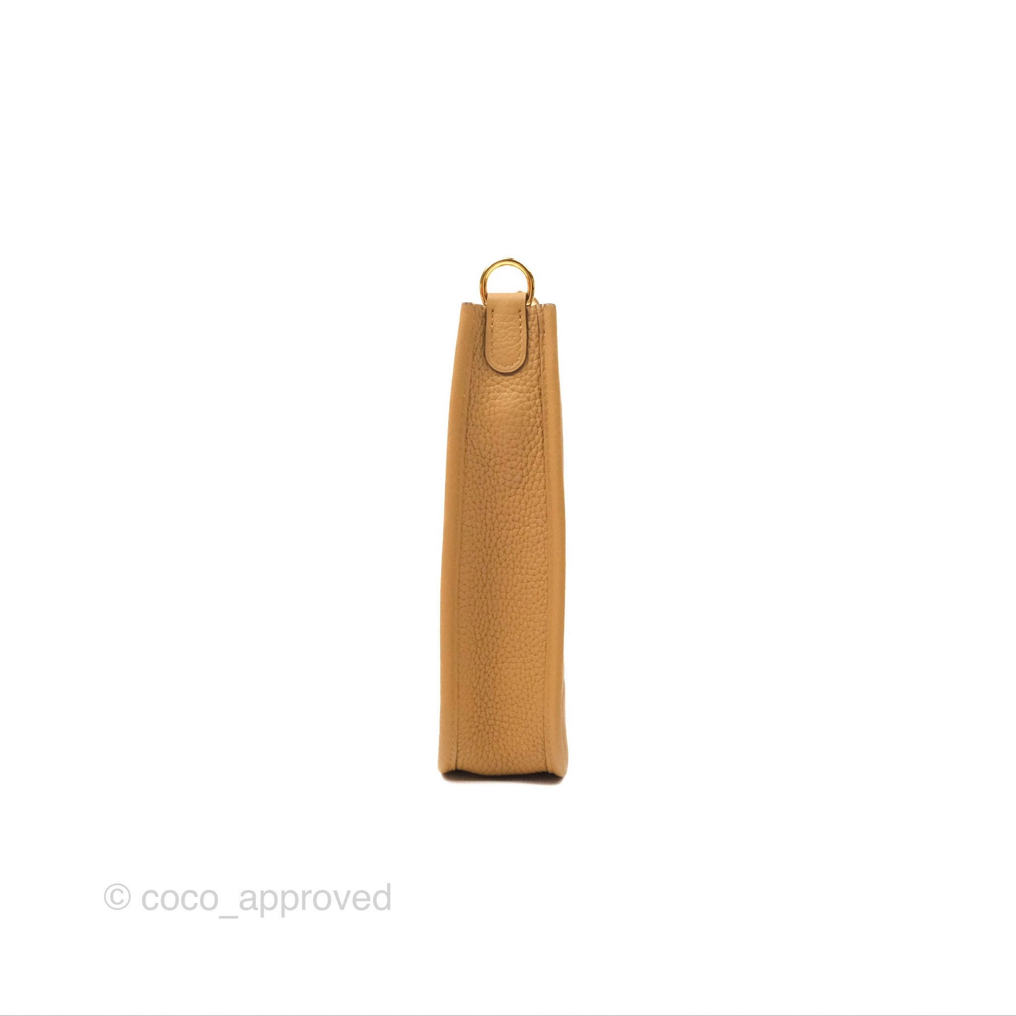 Herms Mini Evelyne 16 Biscuit 48 Camel Clemence Gold Hardware