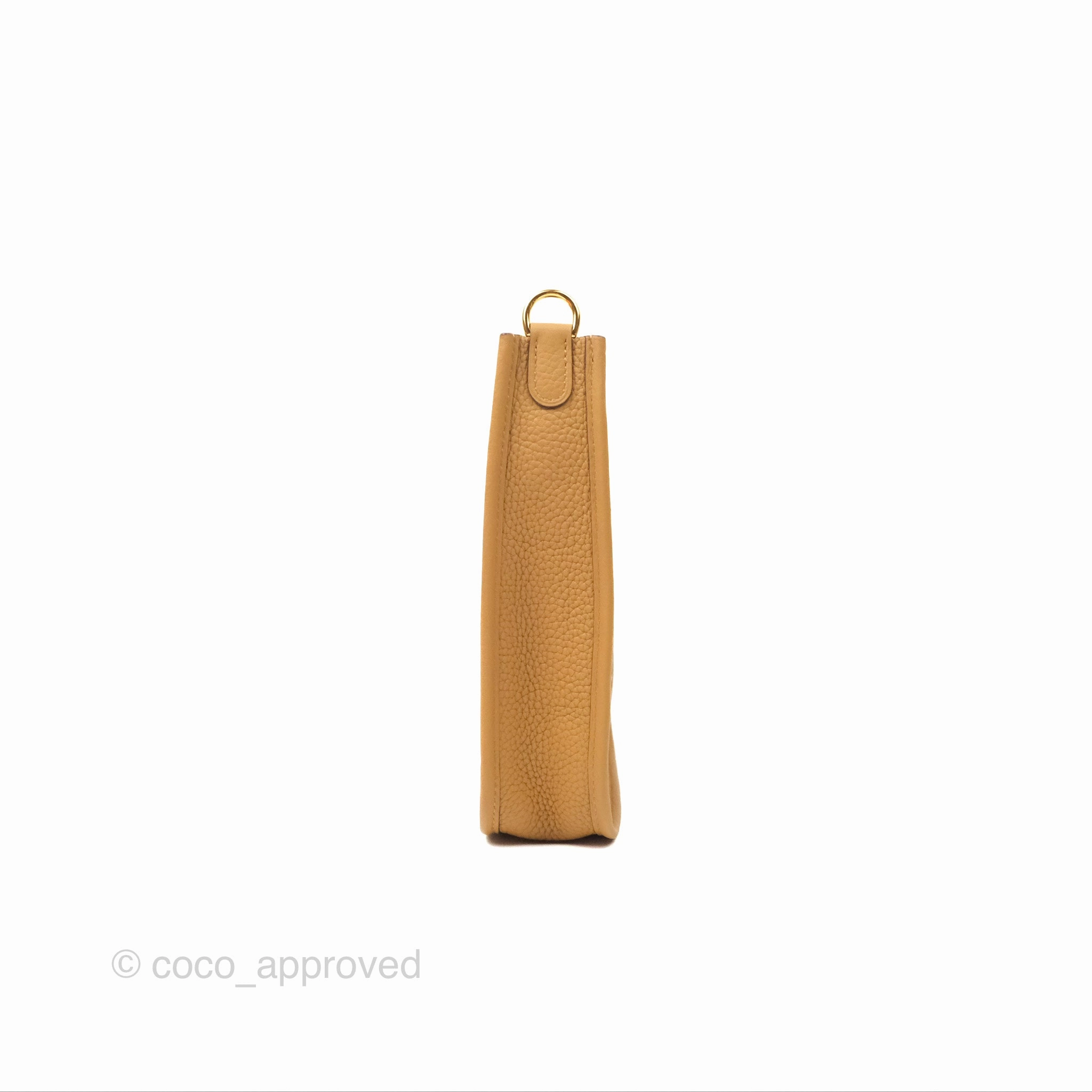 Herms Mini Evelyne 16 Biscuit 48 Camel Clemence Gold Hardware