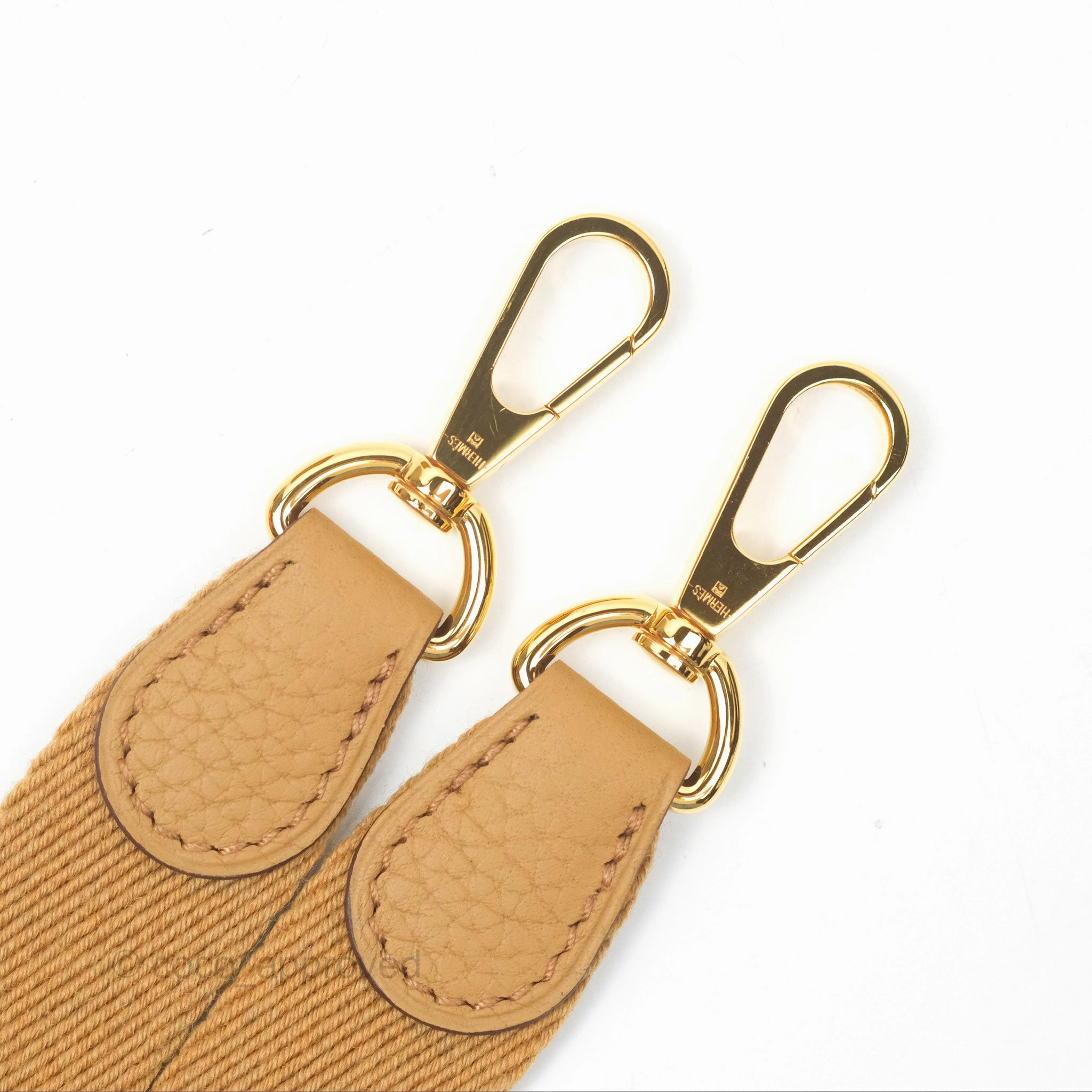 Herms Mini Evelyne 16 Biscuit 48 Camel Clemence Gold Hardware