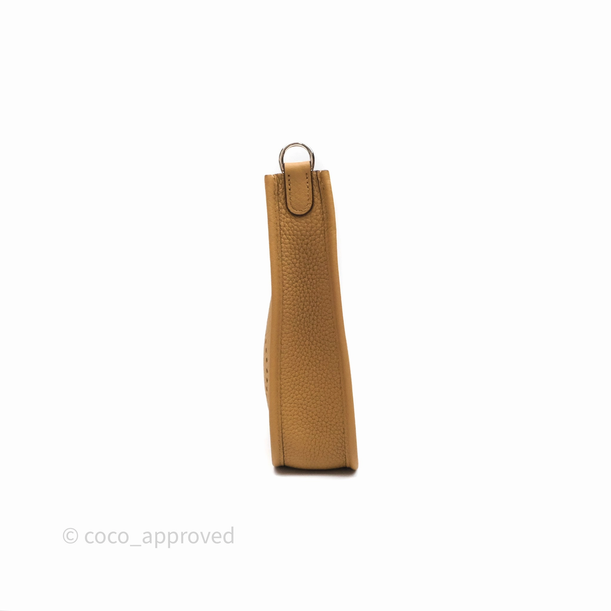 Herms Mini Evelyne 16 Biscuit 48 Clemence Palladium Hardware