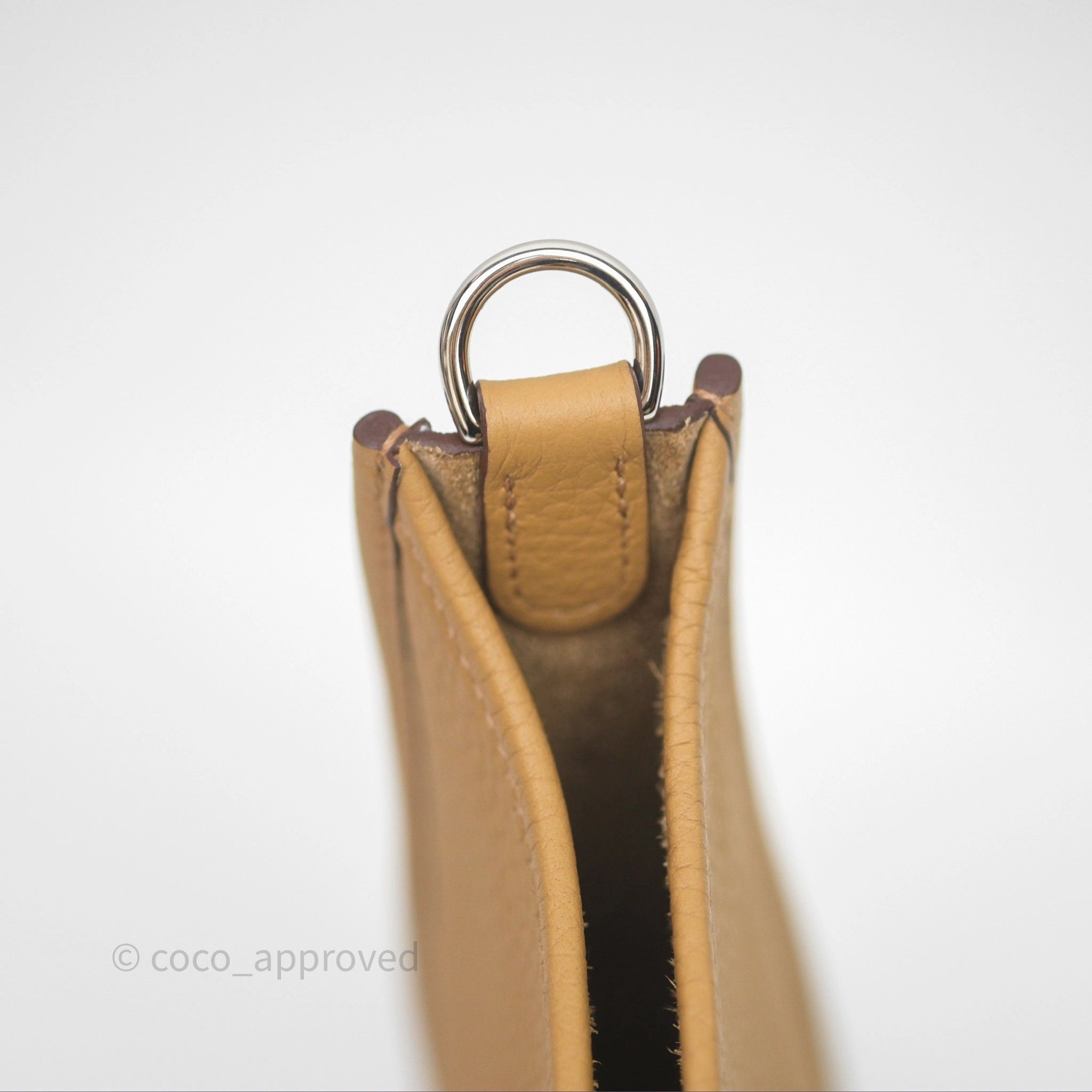 Herms Mini Evelyne 16 Biscuit 48 Clemence Palladium Hardware