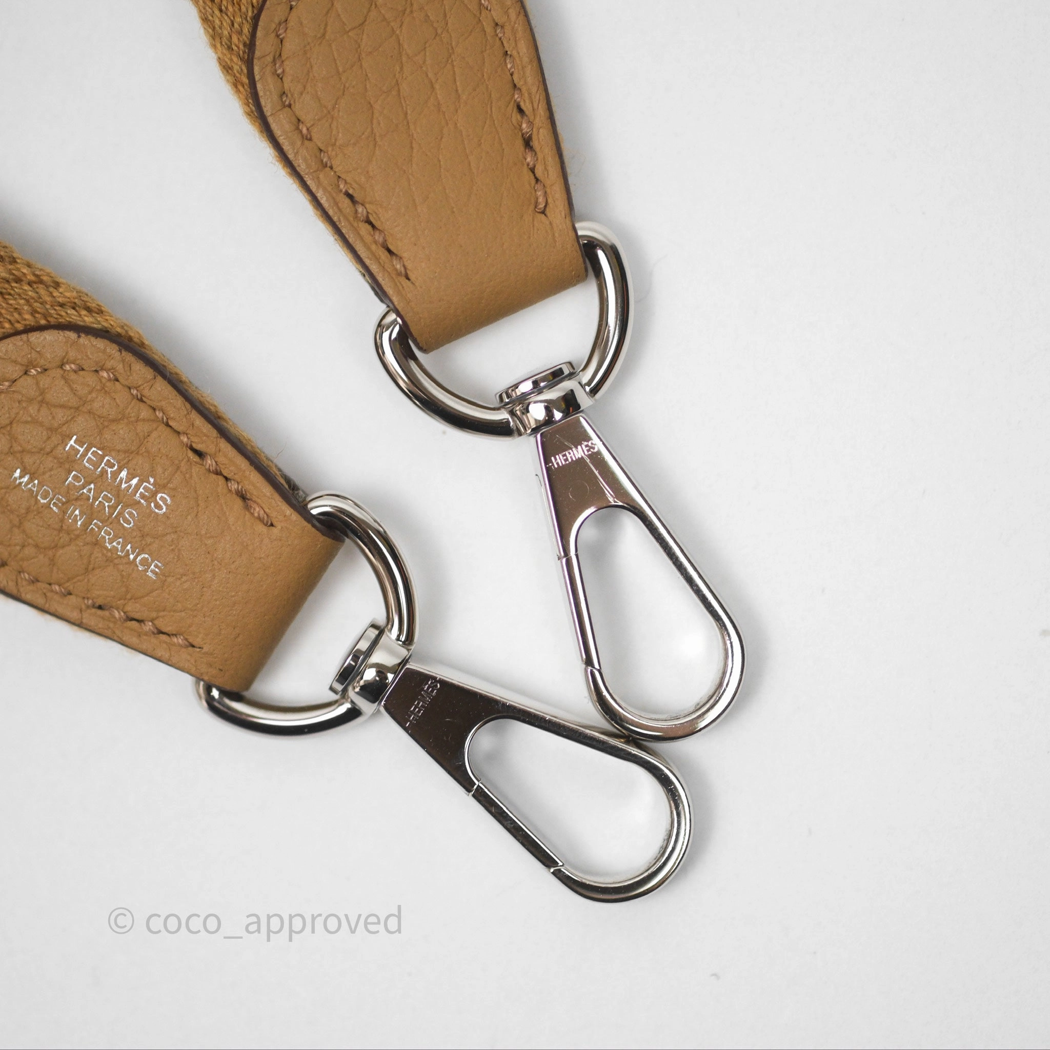Herms Mini Evelyne 16 Biscuit 48 Clemence Palladium Hardware