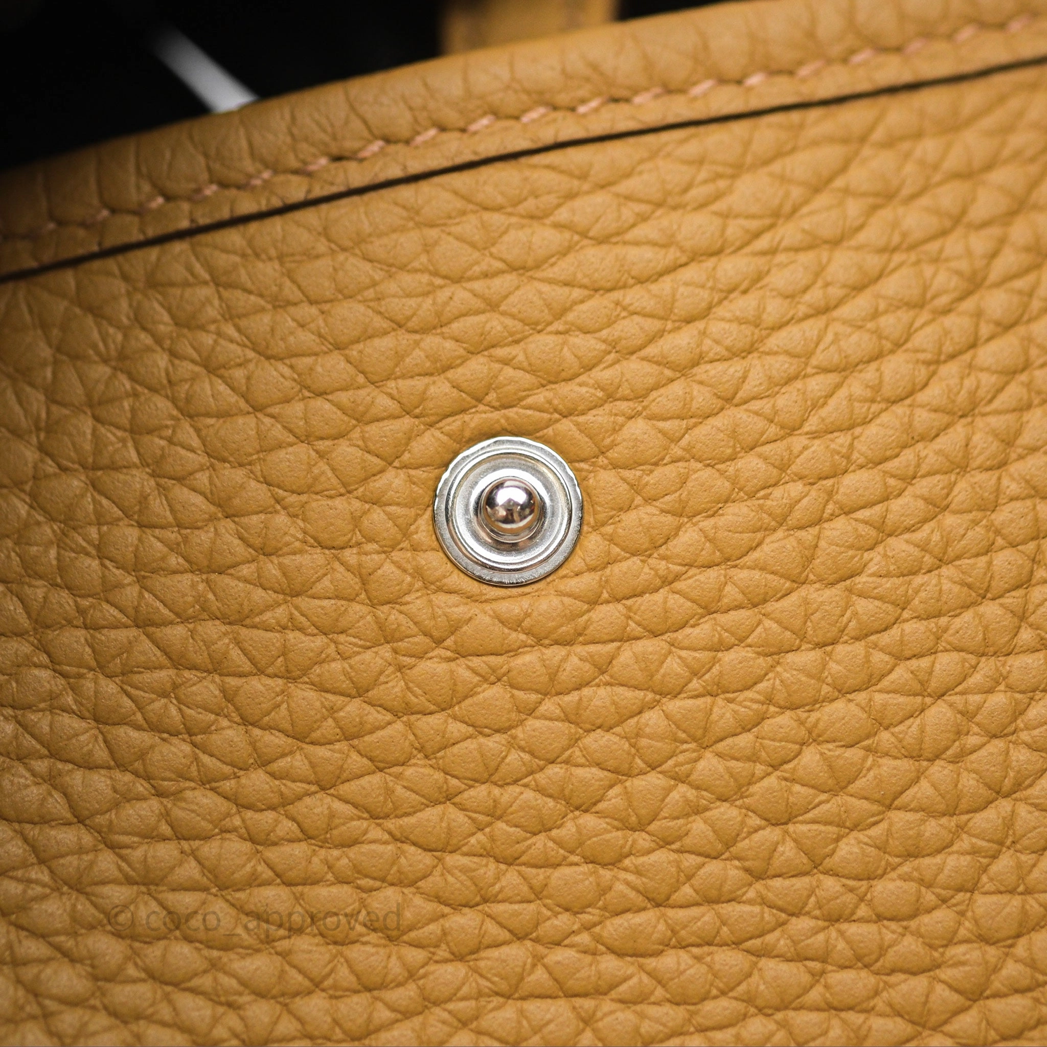 Herms Mini Evelyne 16 Biscuit 48 Clemence Palladium Hardware
