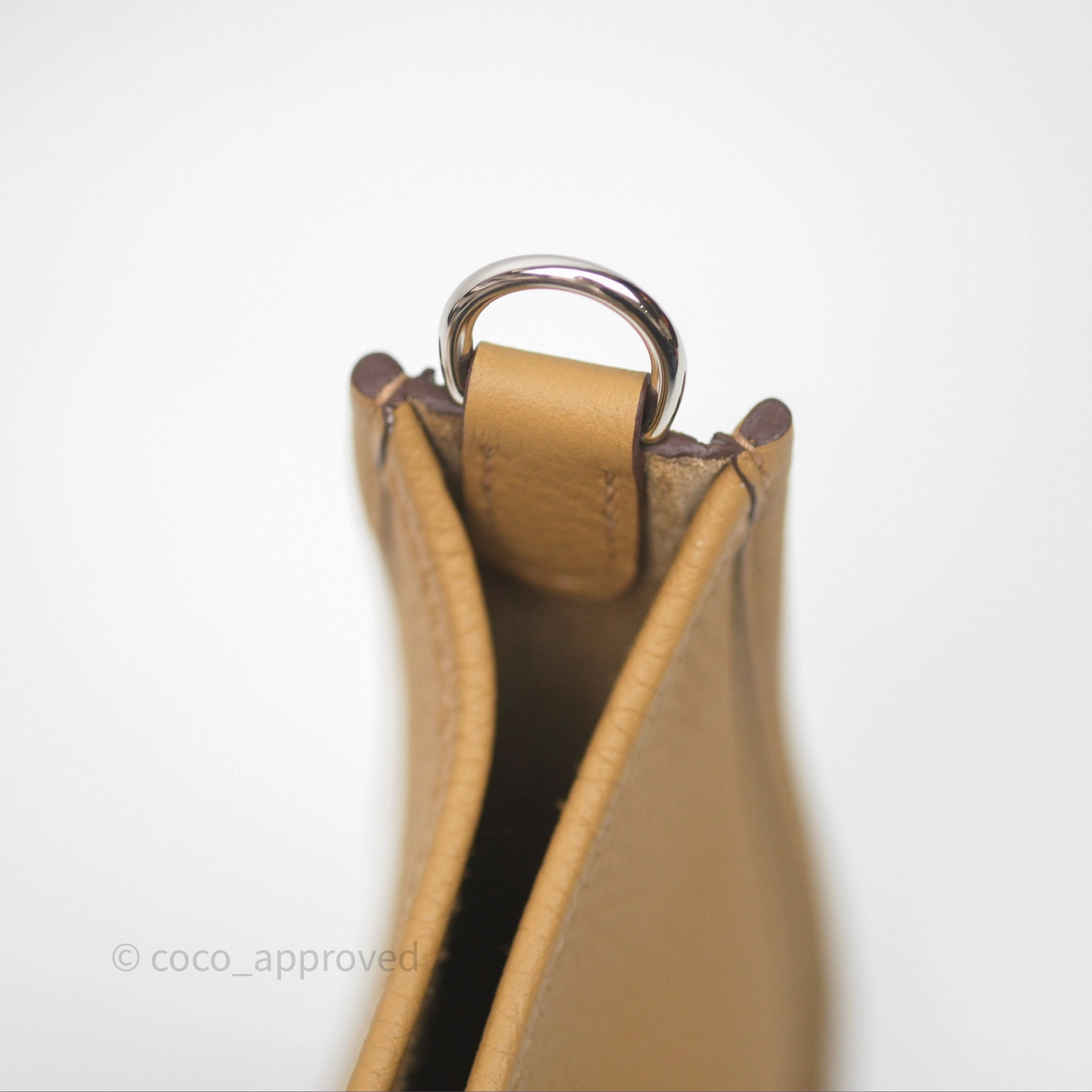Herms Mini Evelyne 16 Biscuit 48 Clemence Palladium Hardware