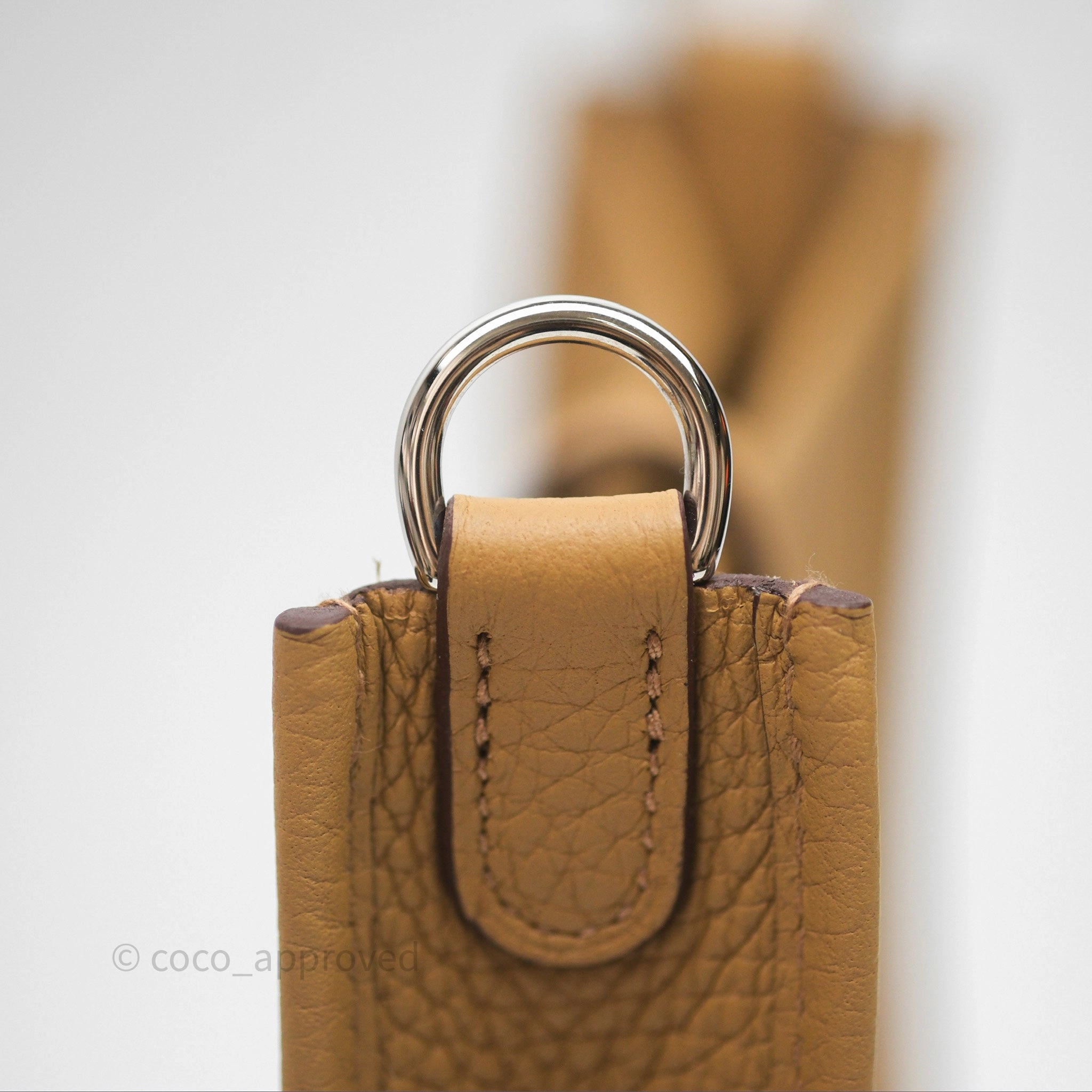 Herms Mini Evelyne 16 Biscuit 48 Clemence Palladium Hardware