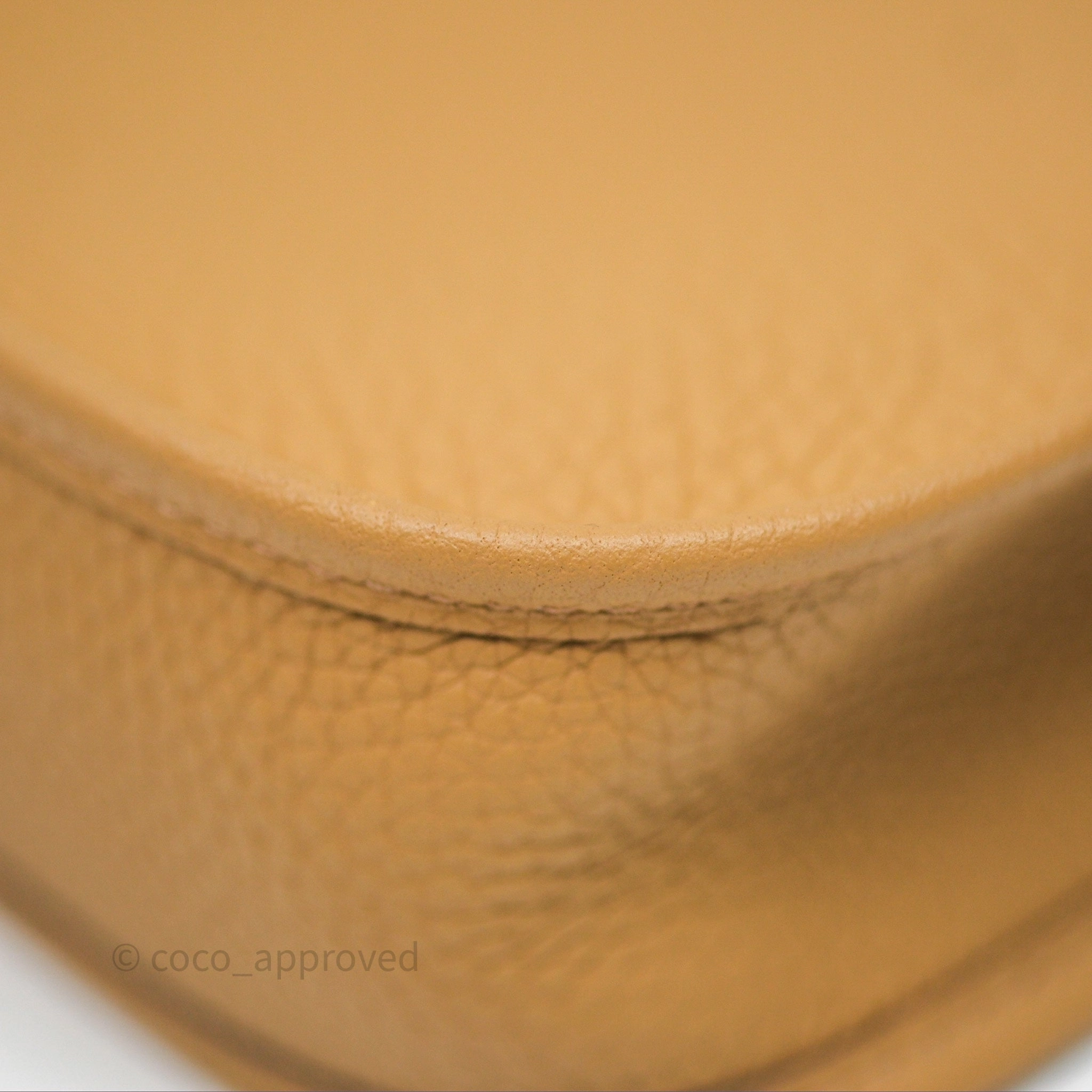 Herms Mini Evelyne 16 Biscuit 48 Clemence Palladium Hardware