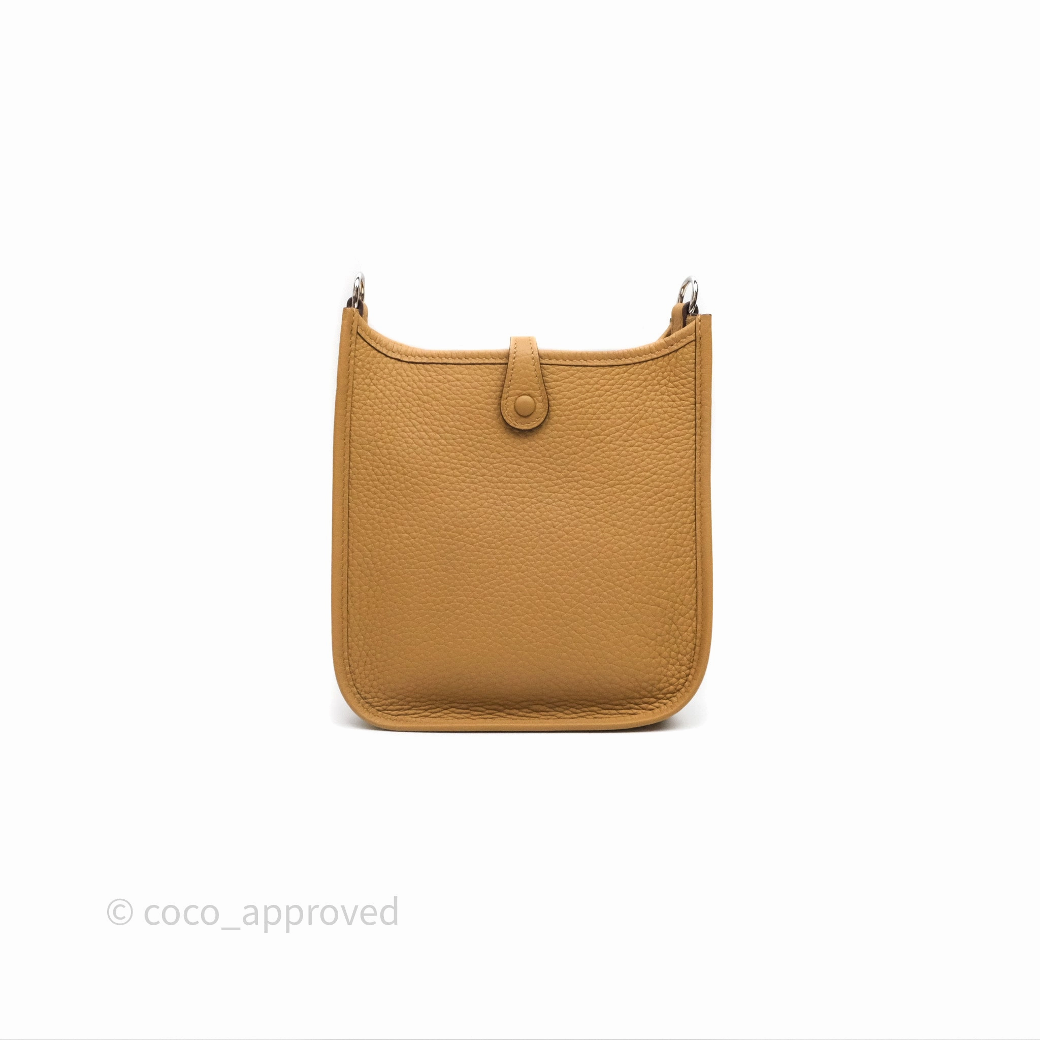 Herms Mini Evelyne 16 Biscuit 48 Clemence Palladium Hardware