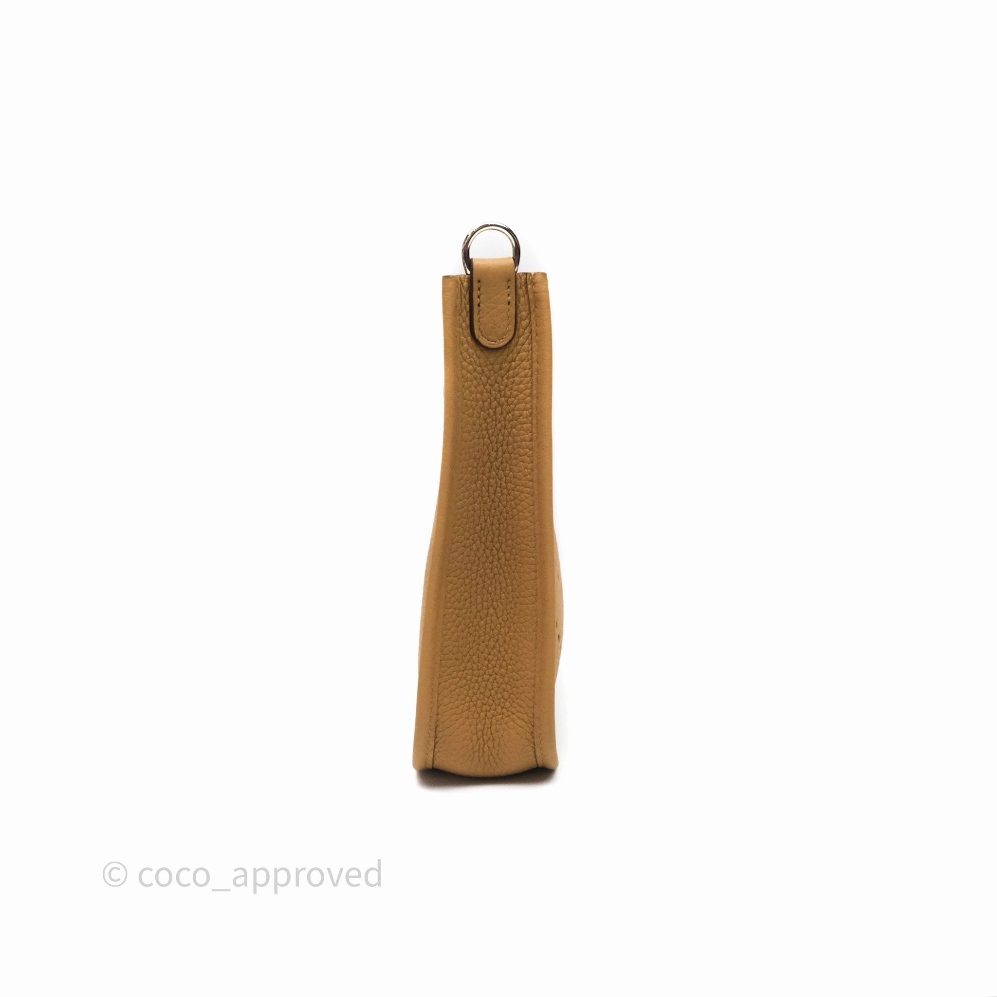 Herms Mini Evelyne 16 Biscuit 48 Clemence Palladium Hardware
