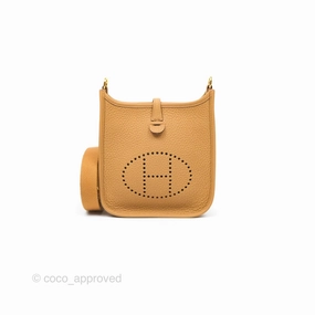 Herms Mini Evelyne 16 Biscuit 48 Taurillon Clemence Gold Hardware
