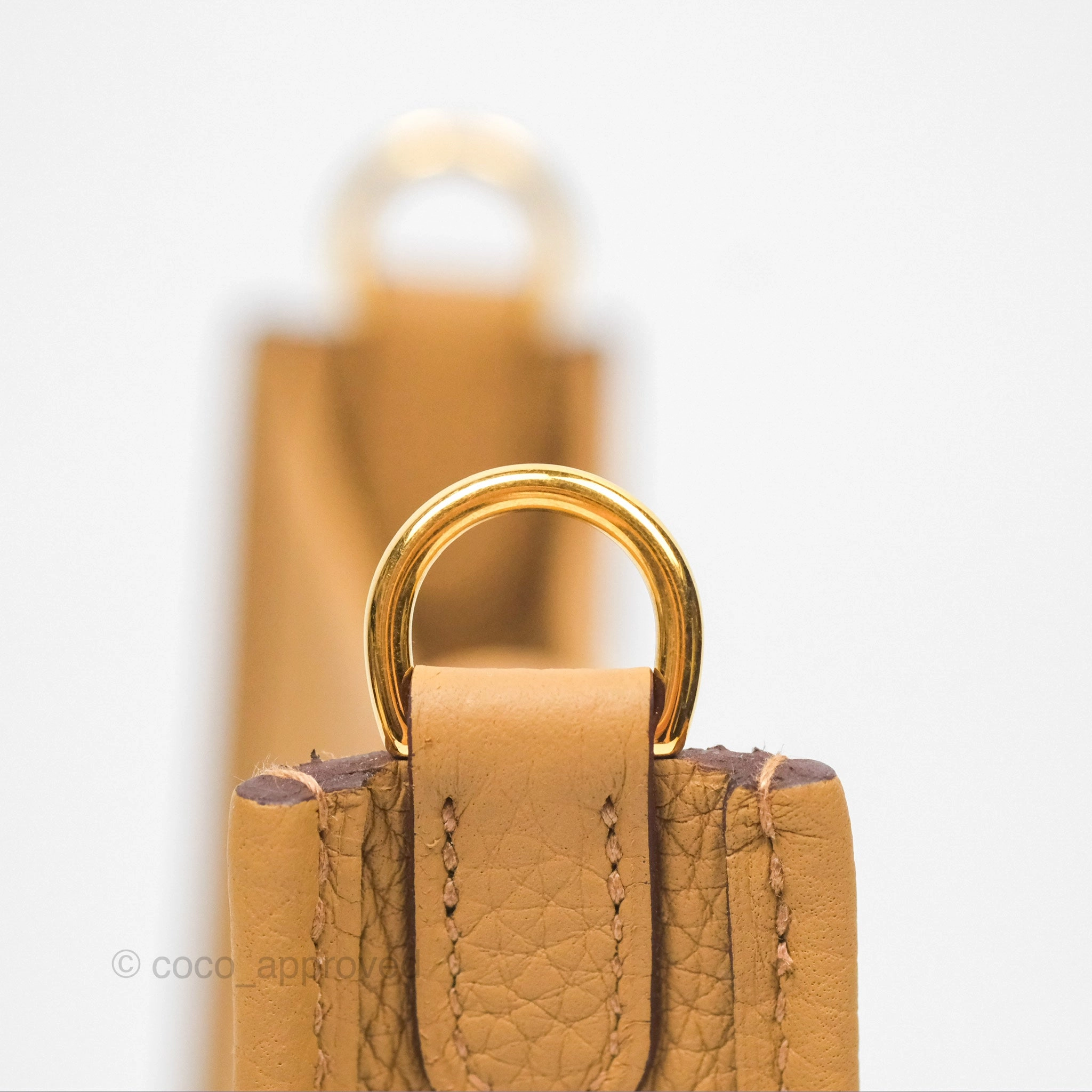 Herms Mini Evelyne 16 Biscuit 48 Taurillon Clemence Gold Hardware