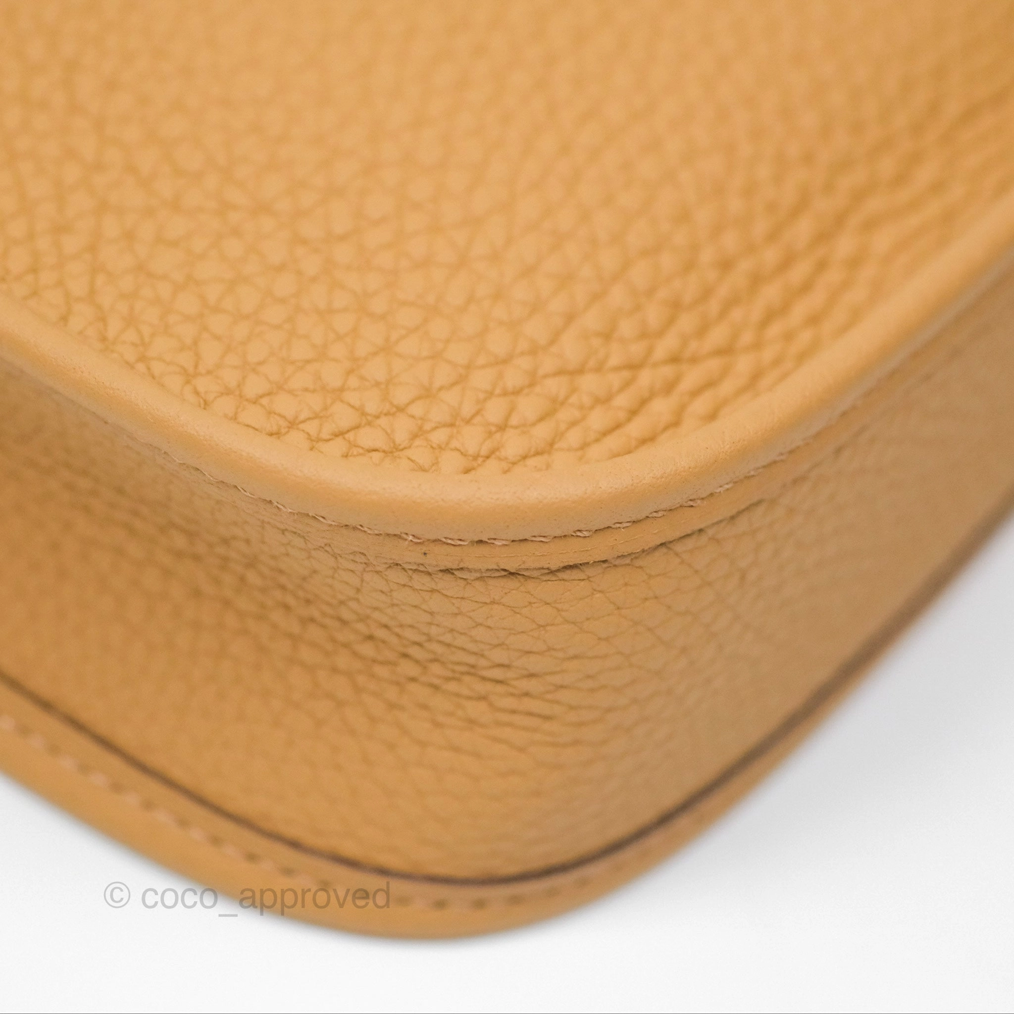Herms Mini Evelyne 16 Biscuit 48 Taurillon Clemence Gold Hardware