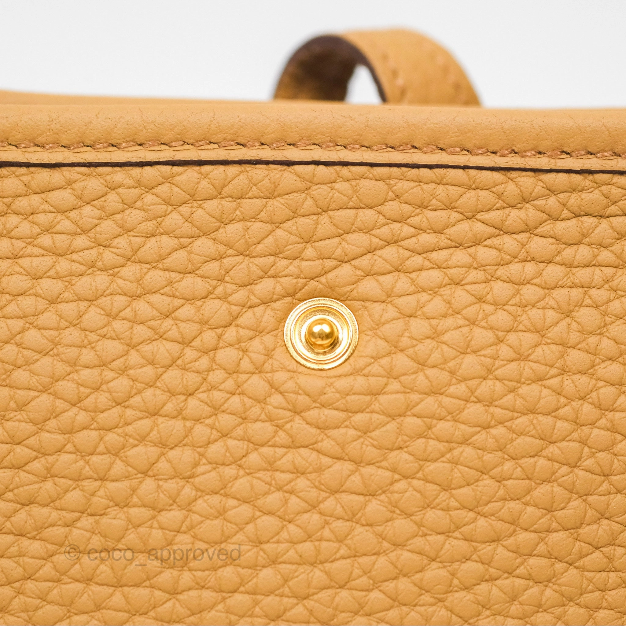 Herms Mini Evelyne 16 Biscuit 48 Taurillon Clemence Gold Hardware